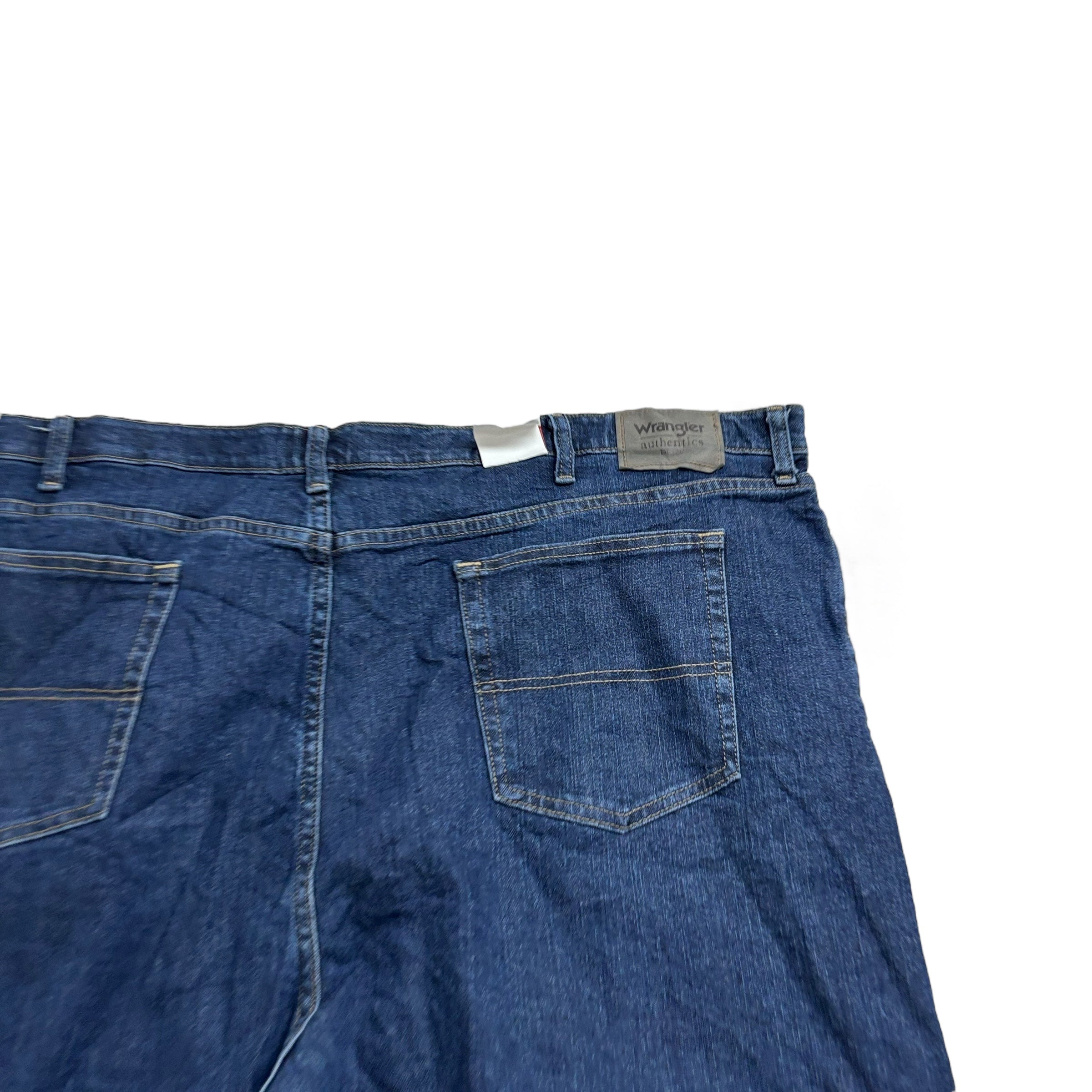 Wrangler Jeans W52 L32 Mens Dark Blue Relaxed Straight Fit Stretch Denim (E)