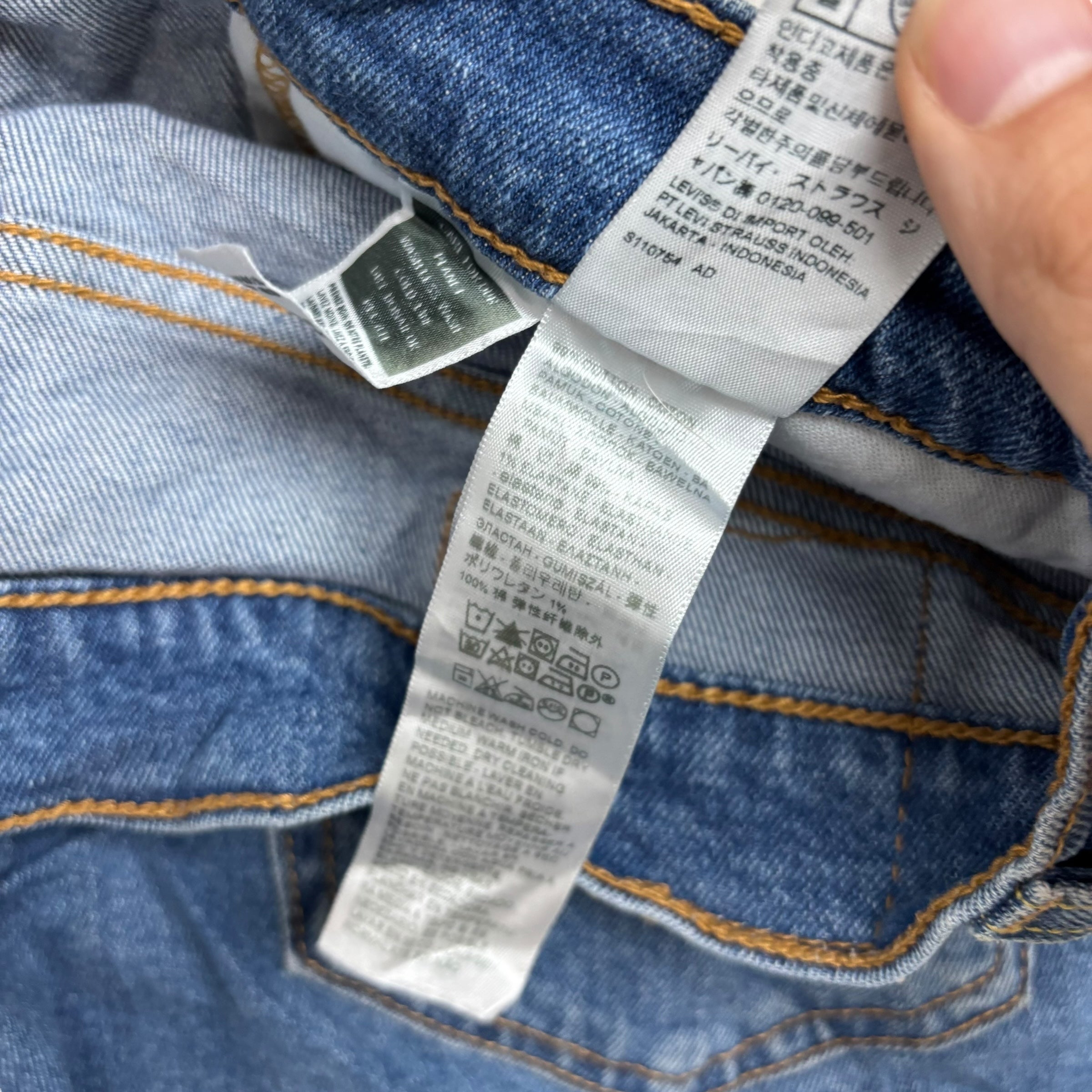 Levis 531 Jeans W33 L30 Mens Mid Blue Athletic Slim Fit Stretch Denim (E)