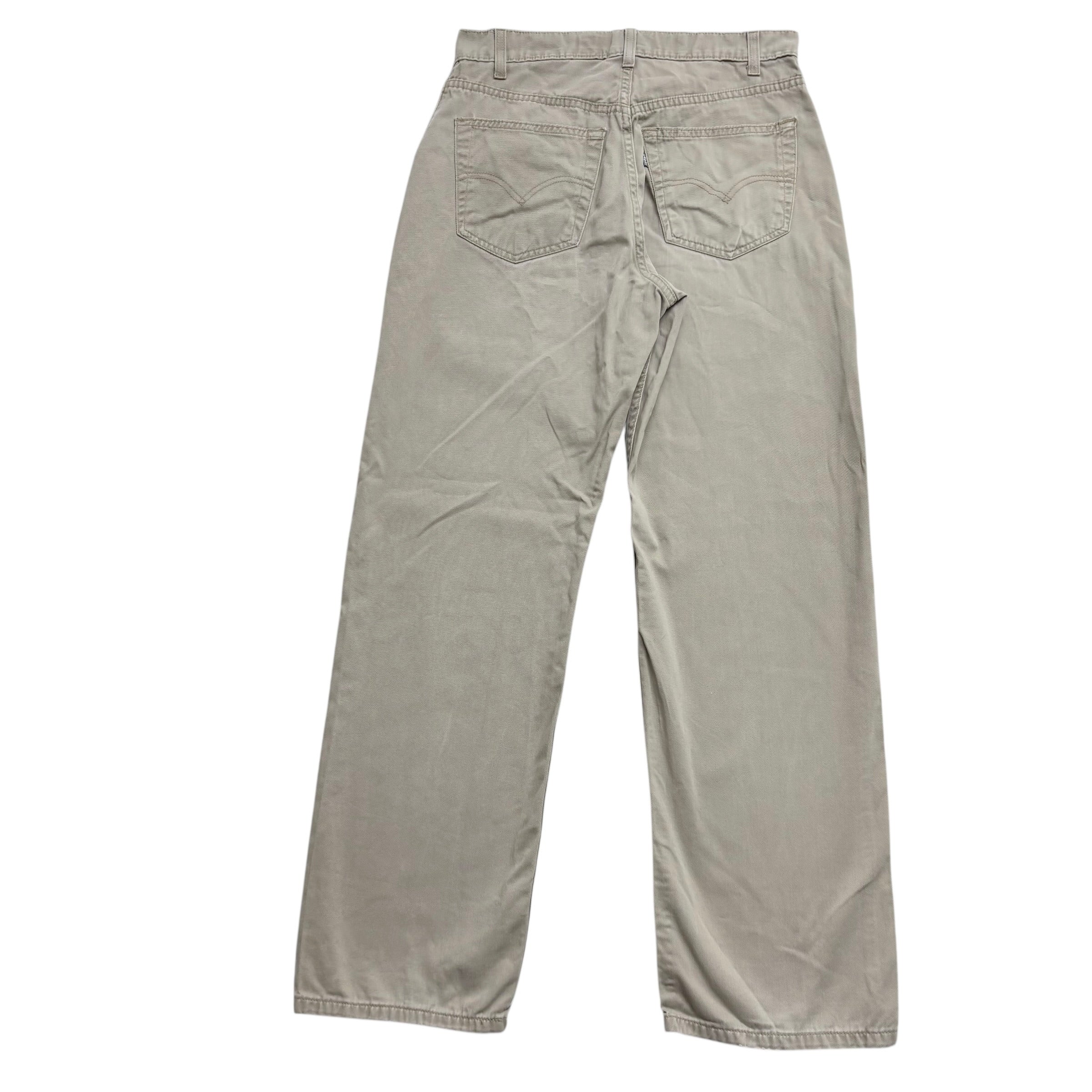 Levis SilverTab Baggy Pants W30 L30 Mens Cream Relaxed Vintage 90s Trousers (E)