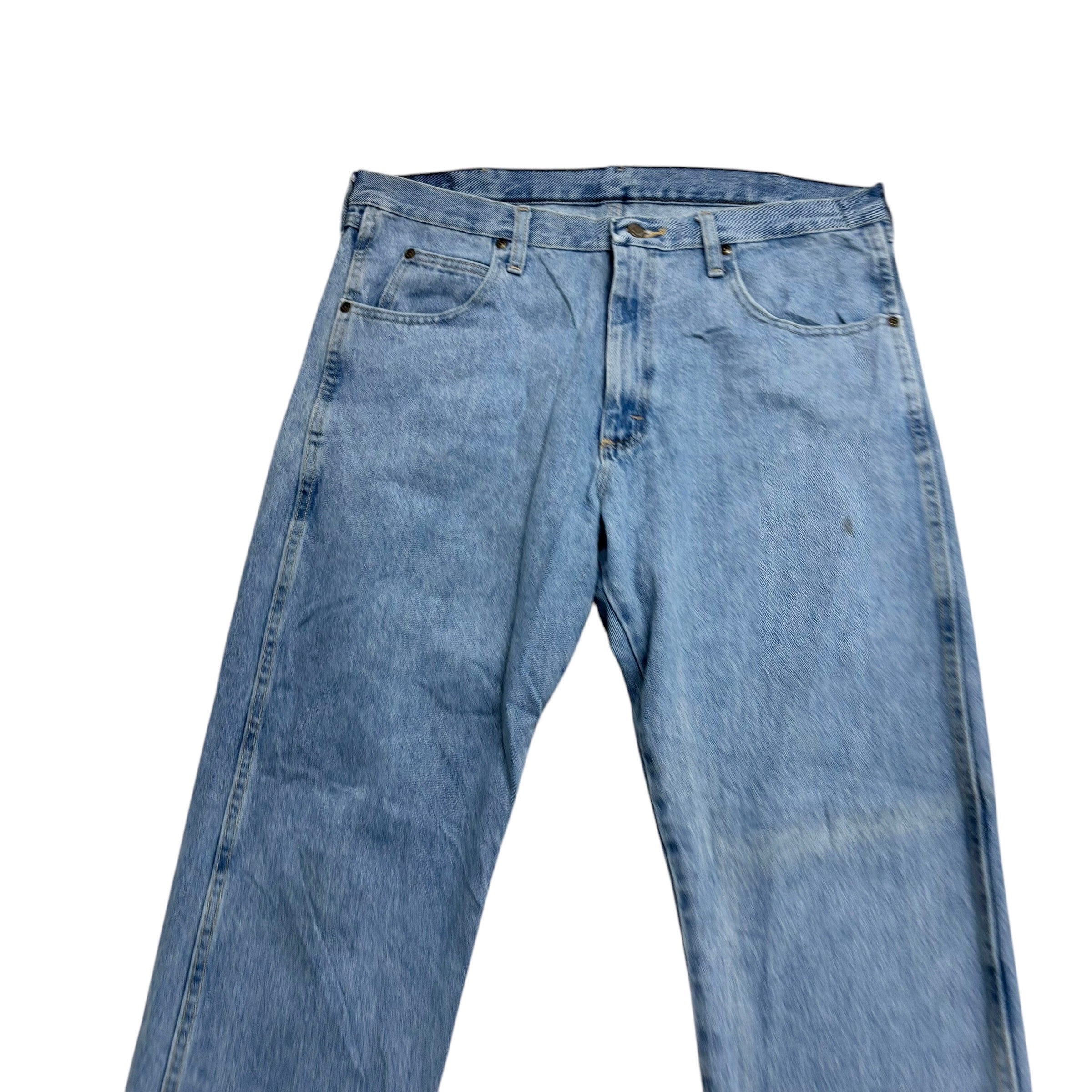 Wrangler Jeans W36 L32 Mens Light Blue Regular Straight Fit Vintage Denim