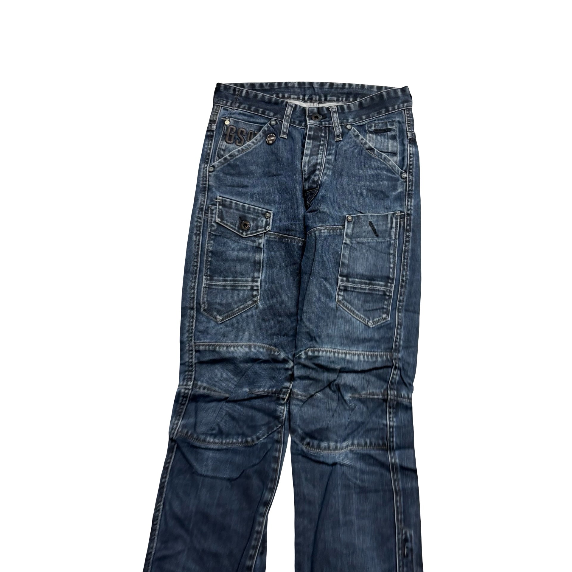 G Star Raw 3D Tapered Jeans W28 L32 Mens Dark Blue Denim