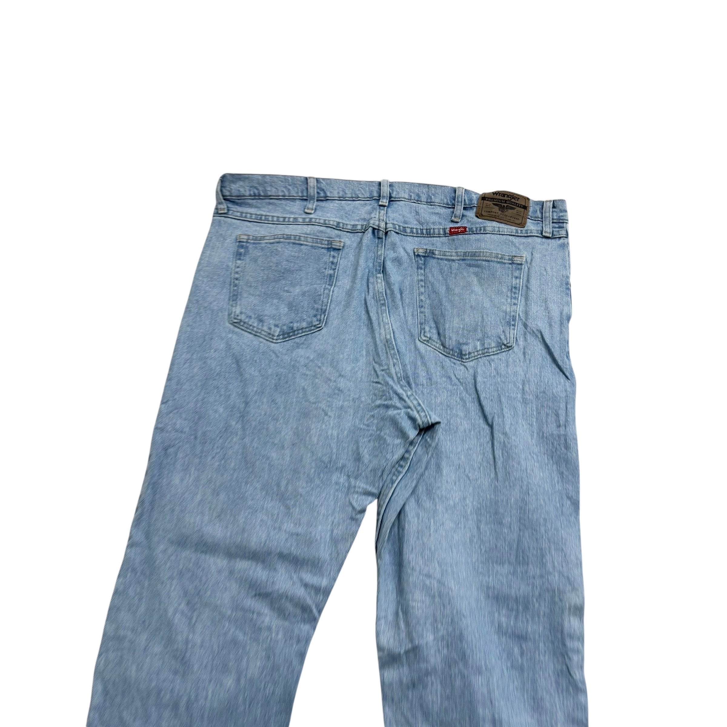 Wrangler Jeans W40 L32 Mens Light Blue Regular Straight Fit Stretch Denim (E)
