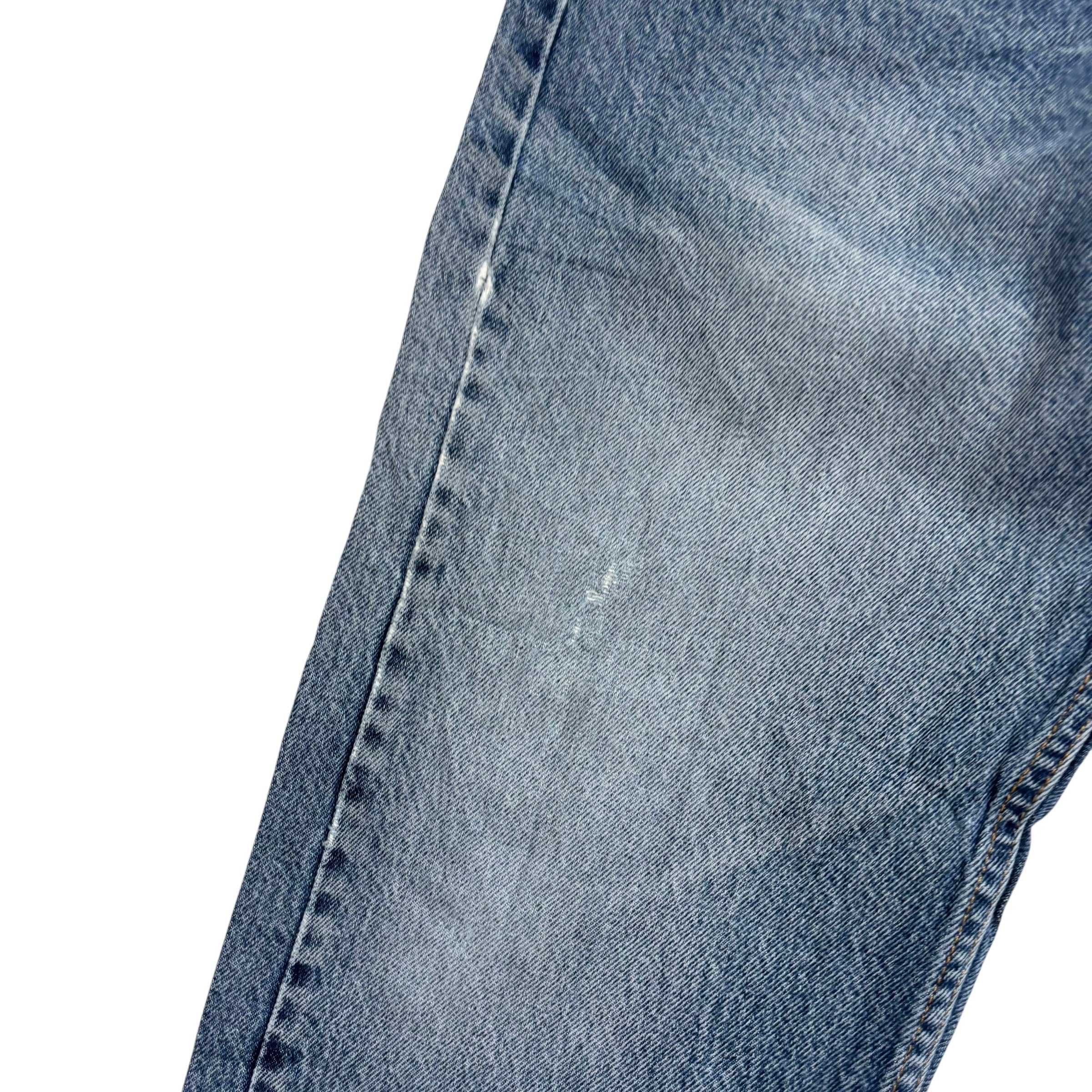 Levis 505 Jeans W38 L30 Mens Mid Blue Regular Straight Fit Vintage Denim