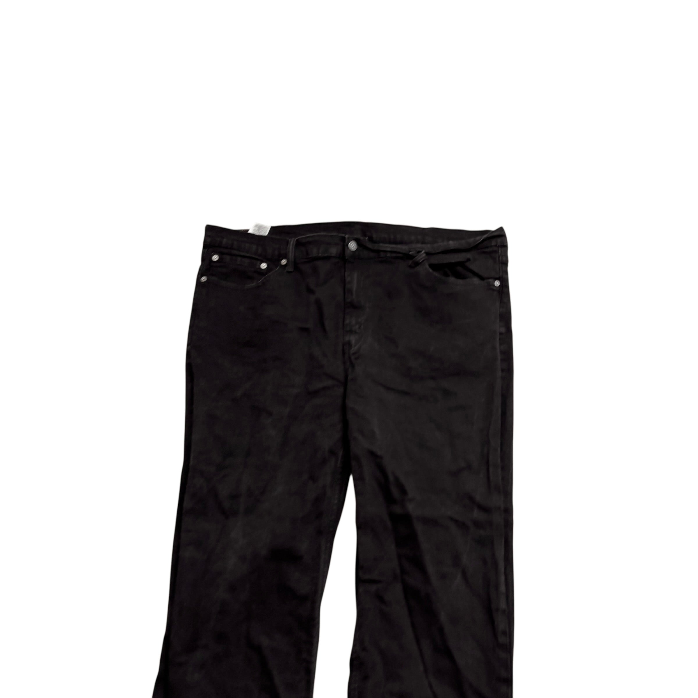 Levis 514 Jeans W44 L33 Mens Black Regular Straight Fit Stretch Denim (E)