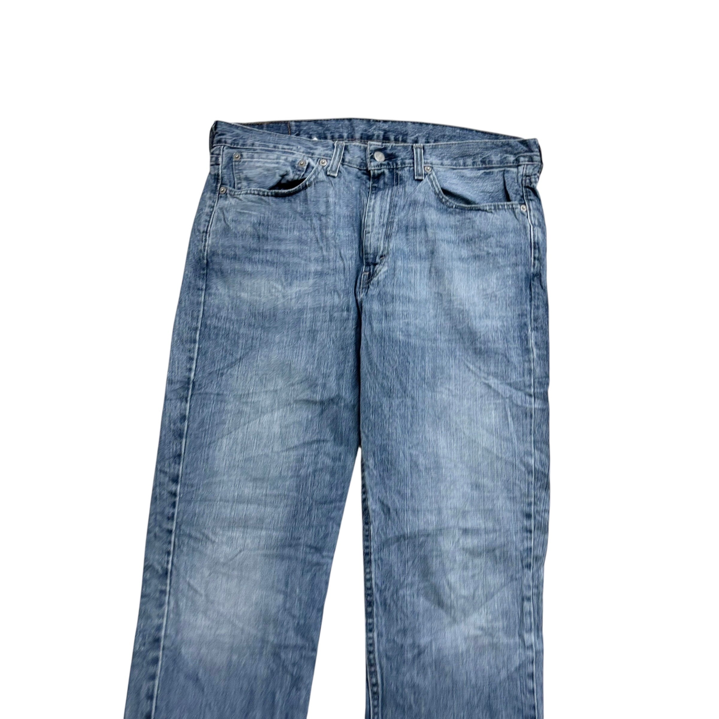 Levis 514 Jeans W35 L32 Mens Mid Blue Regular Straight Fit Denim