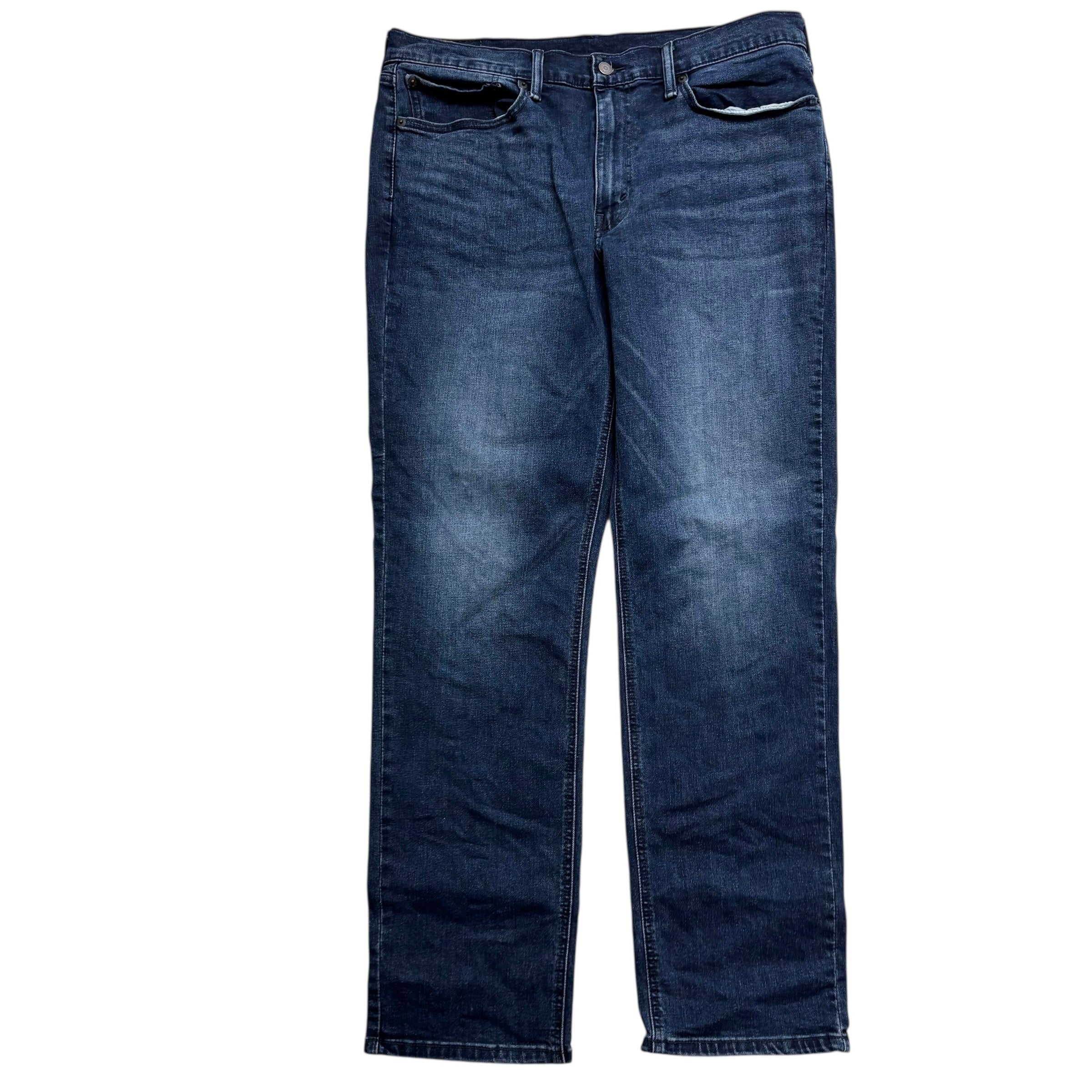 Levis 541 Jeans W36 L34 Mens Navy Blue Athletic Tapered Fit Stretch Denim (E)