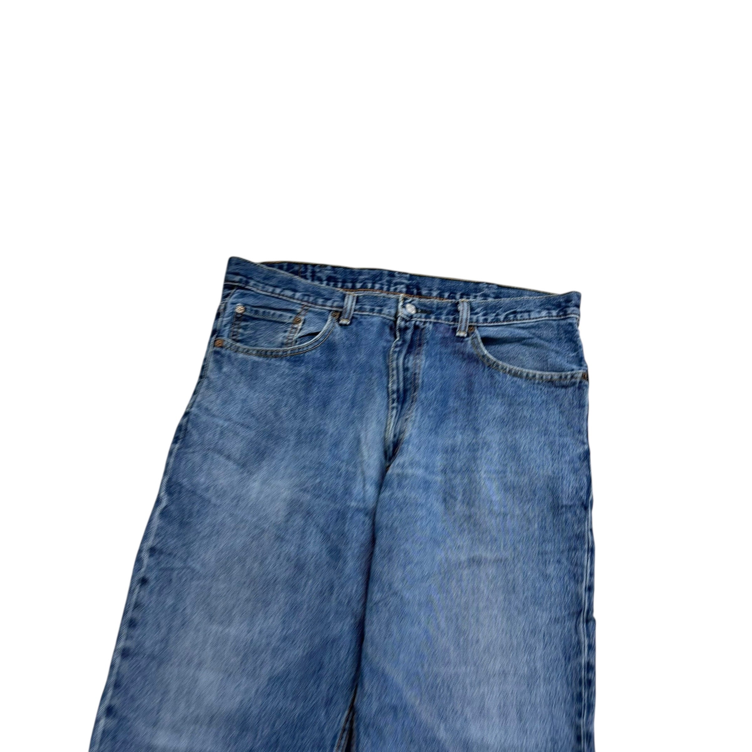 Levis 550 Jeans W38 L34 Mens Mid Blue Baggy Relaxed Straight Fit Denim