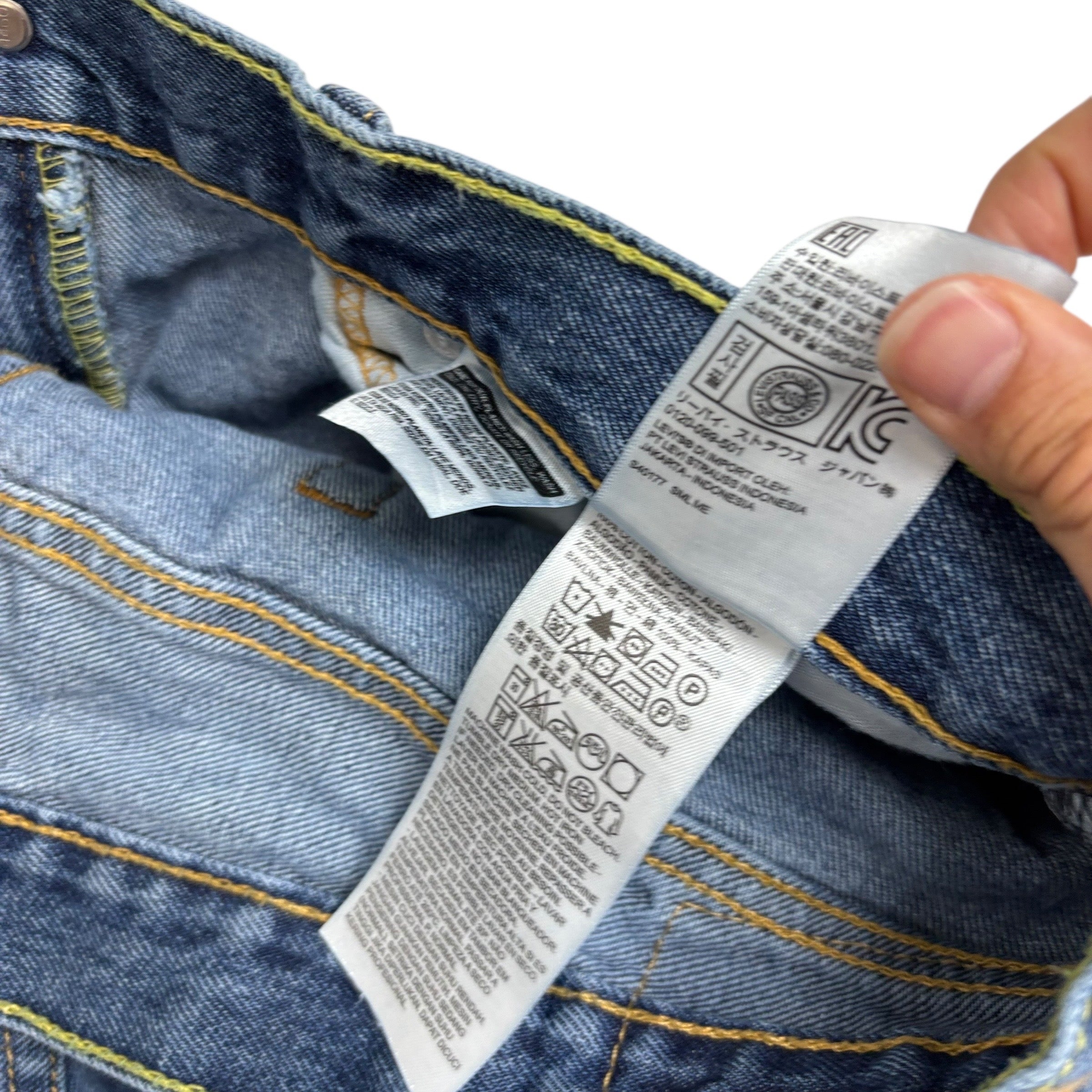 Levis 505 Jeans W38 L34 Mens Mid Blue Regular Straight Fit Denim