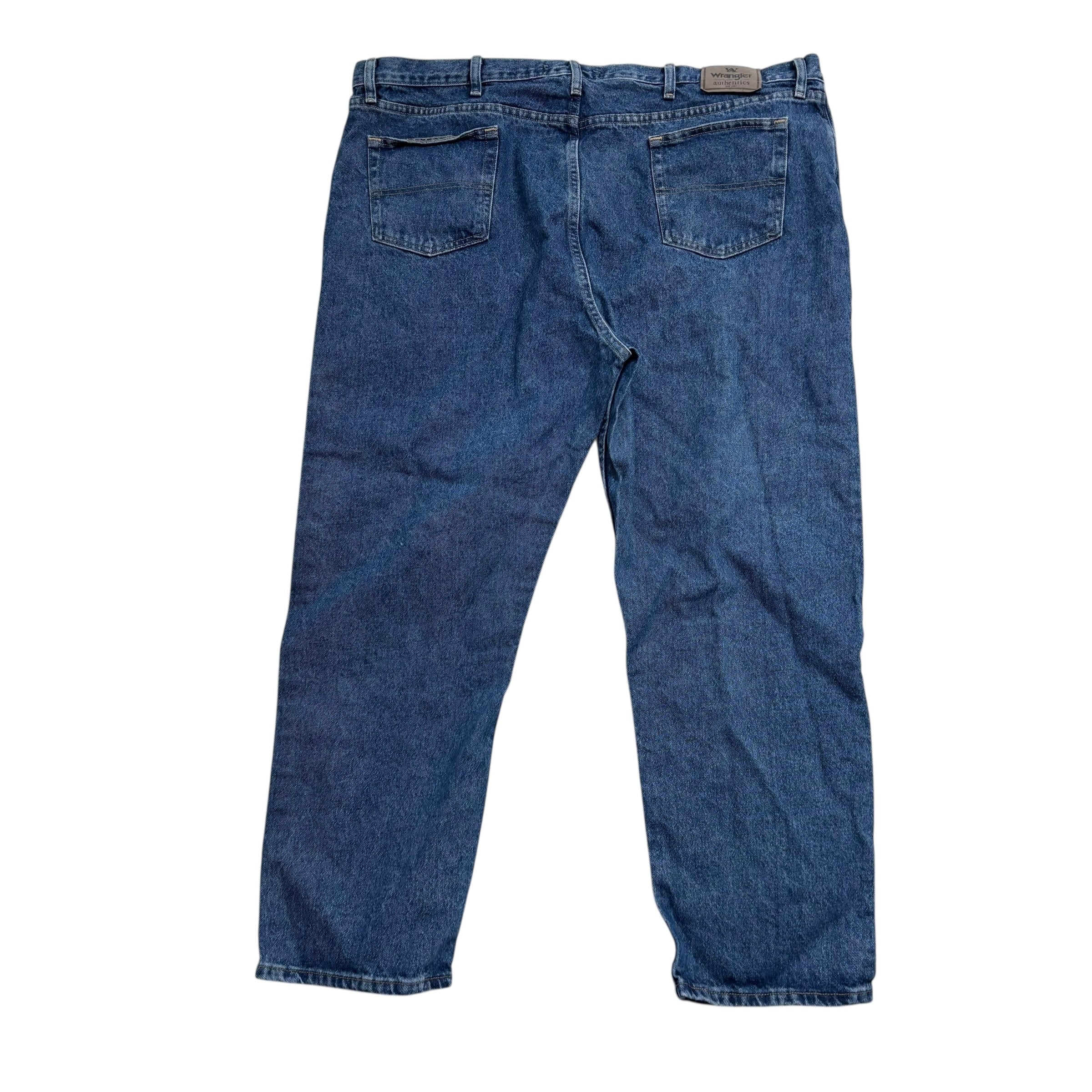 Wrangler Jeans W48 L30 Mens Mid Blue Regular Straight Fit Denim (E)
