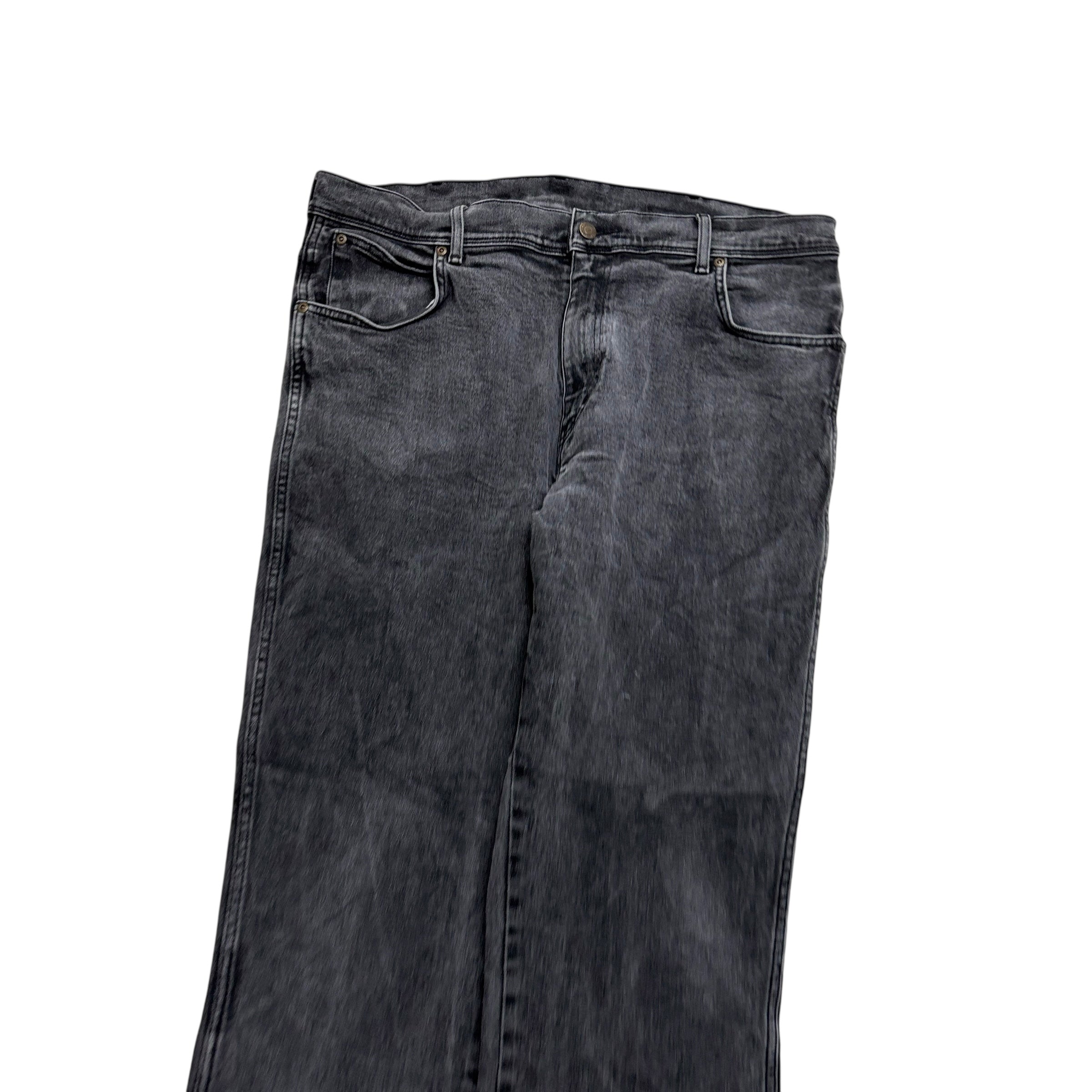 Wrangler Jeans W38 L32 Mens Black Regular Straight Fit Stretch Denim