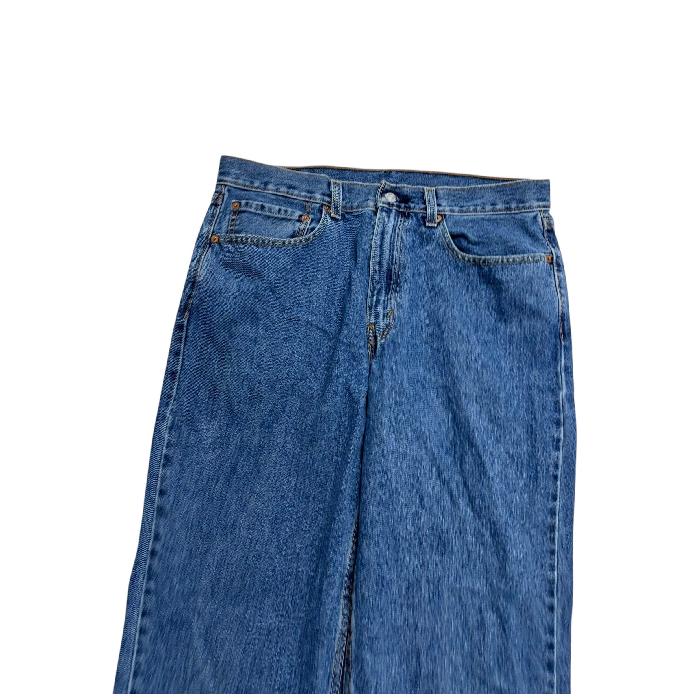 Levis 550 Jeans W34 L32 Mens Mid Blue Baggy Relaxed Straight Fit Denim