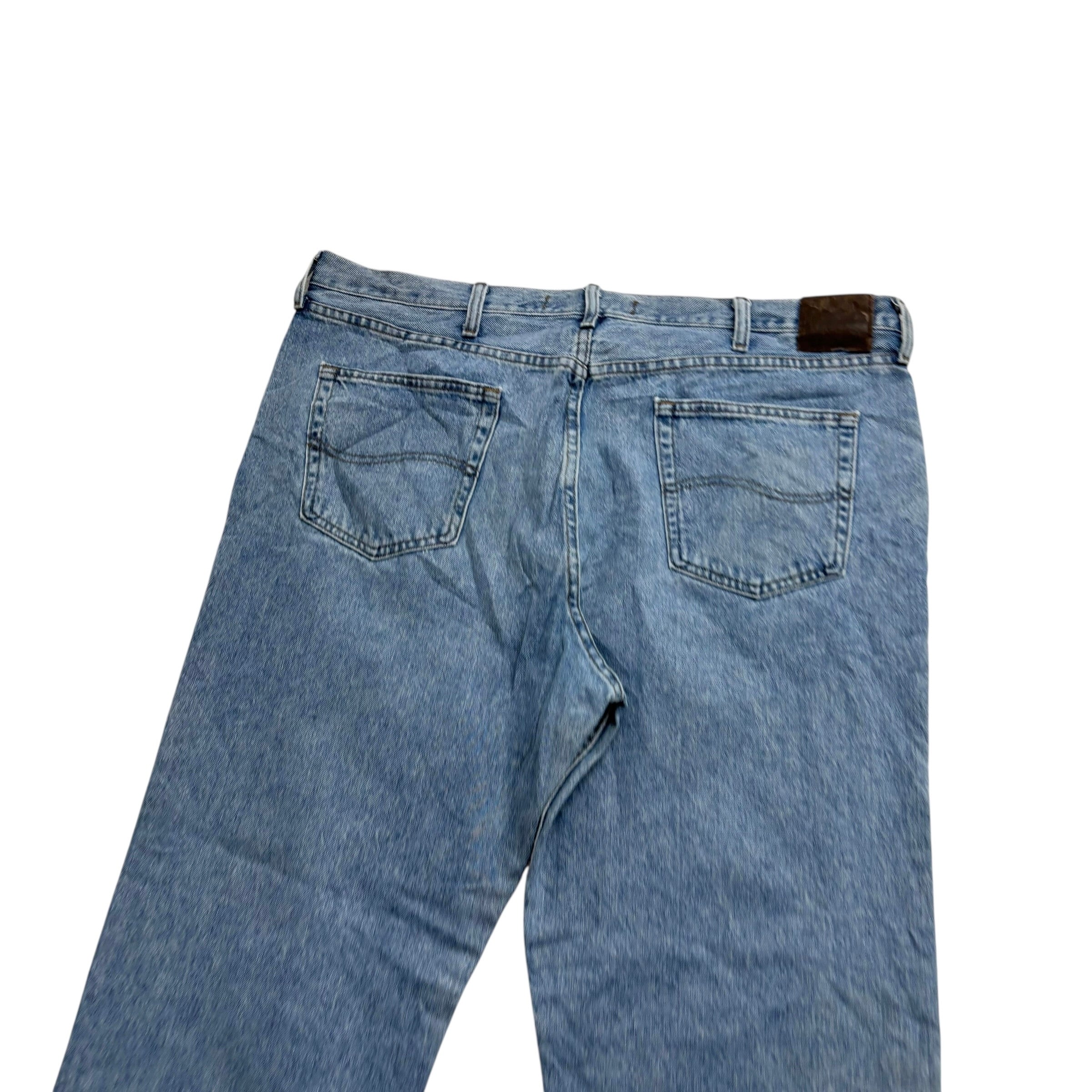 Lee Jeans W42 L30 Mens Light Blue Relaxed Straight Fit Vintage Denim