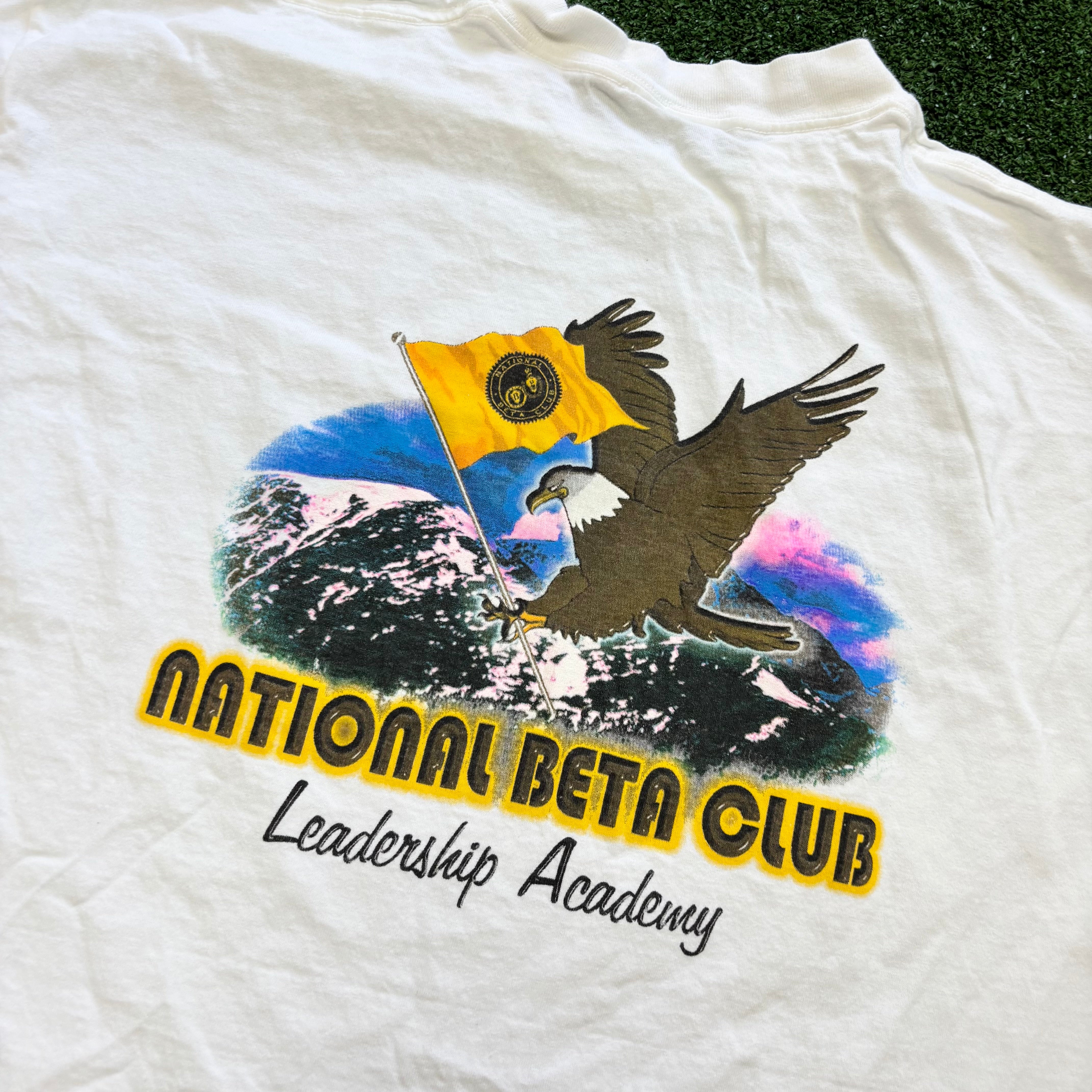 Vintage T Shirt Mens XL White Single Stitch Graphic Print 90s USA