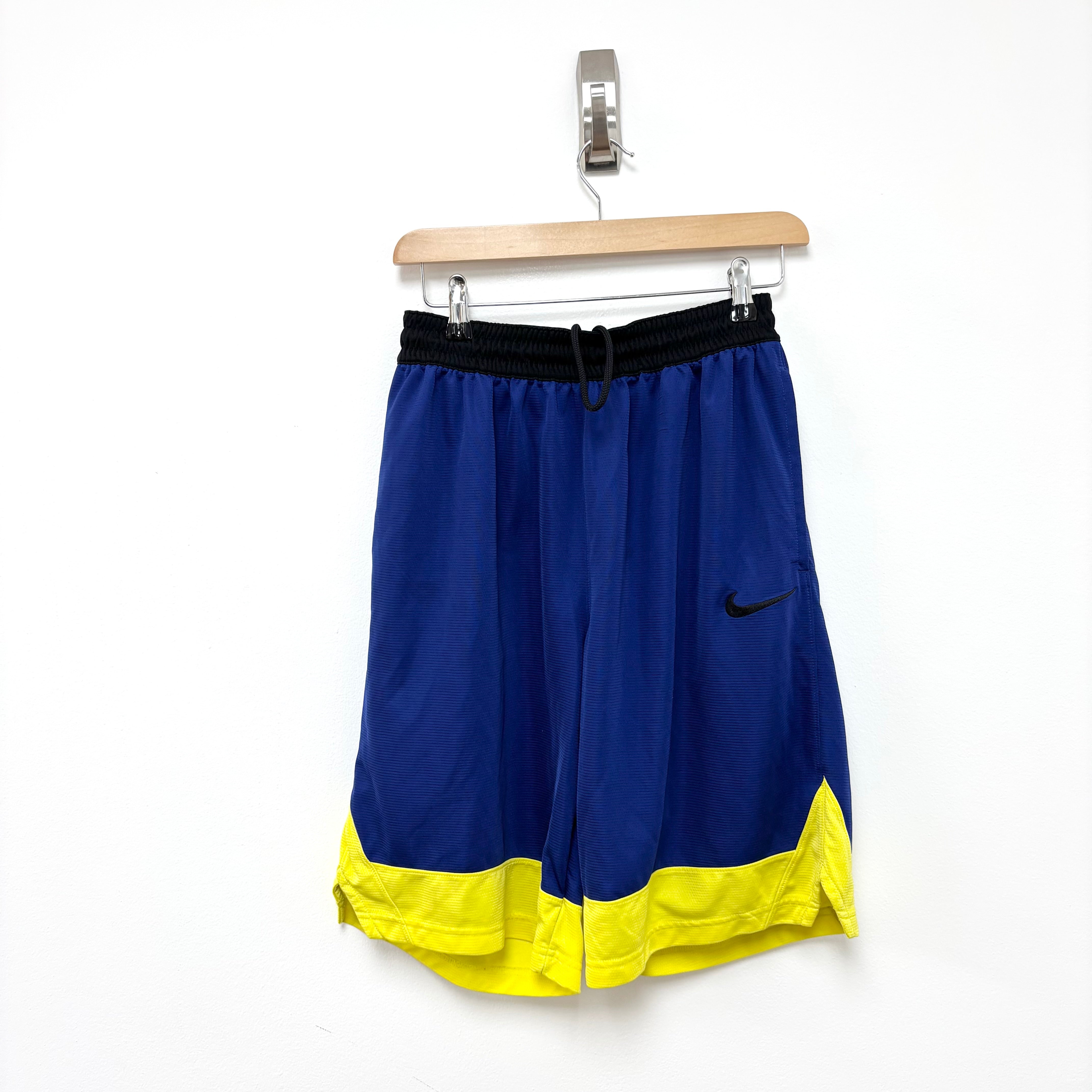 Nike Shorts Mens Medium Blue Dri Fit Running Sports Gym Athletic Pockets (E)