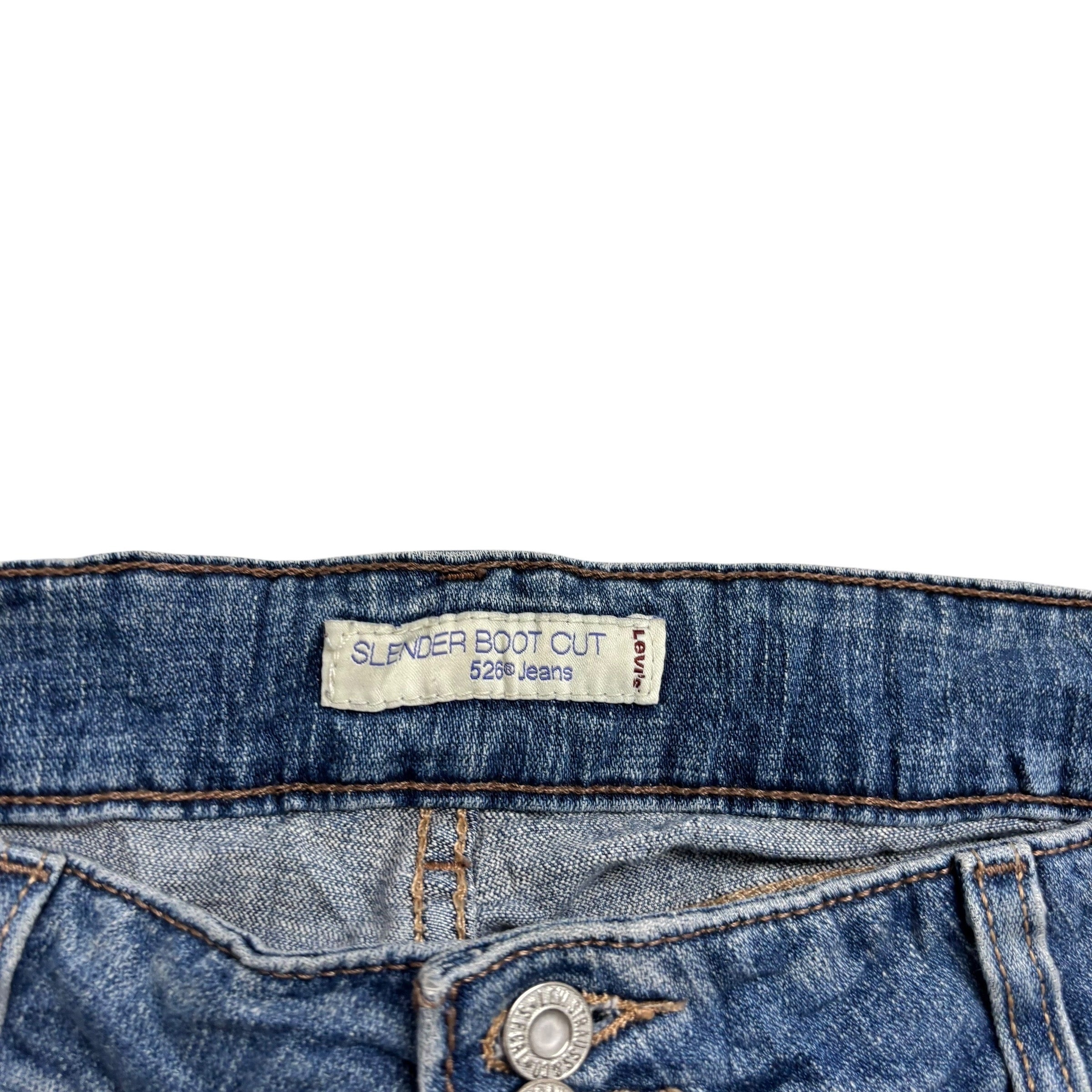 Levis 526 Jeans W34 L32 Womens Bootcut Mid Blue Stretch Vintage (F)