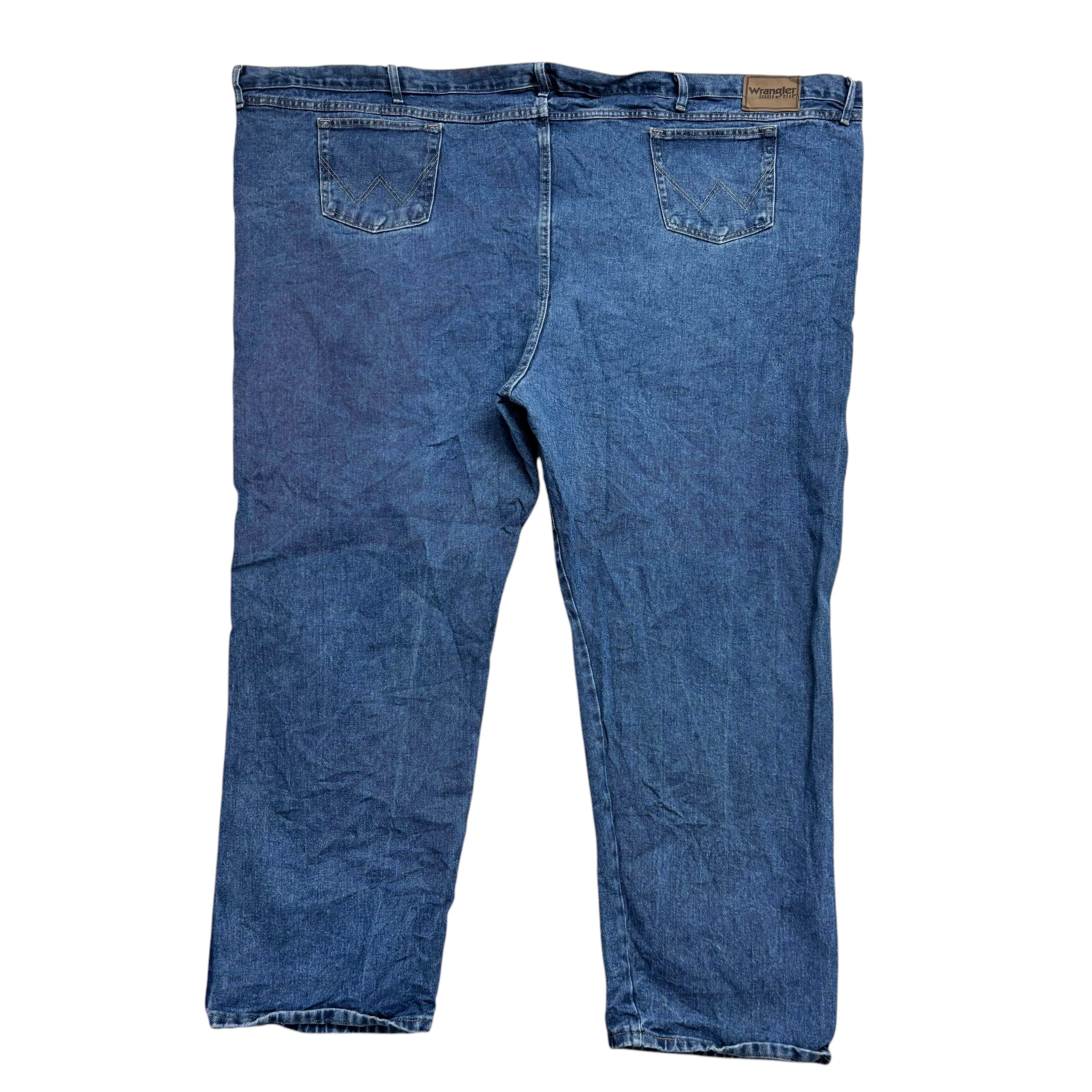 Wrangler Jeans W66 L32 Mens Mid Blue Regular Straight Fit Vintage Denim (E)