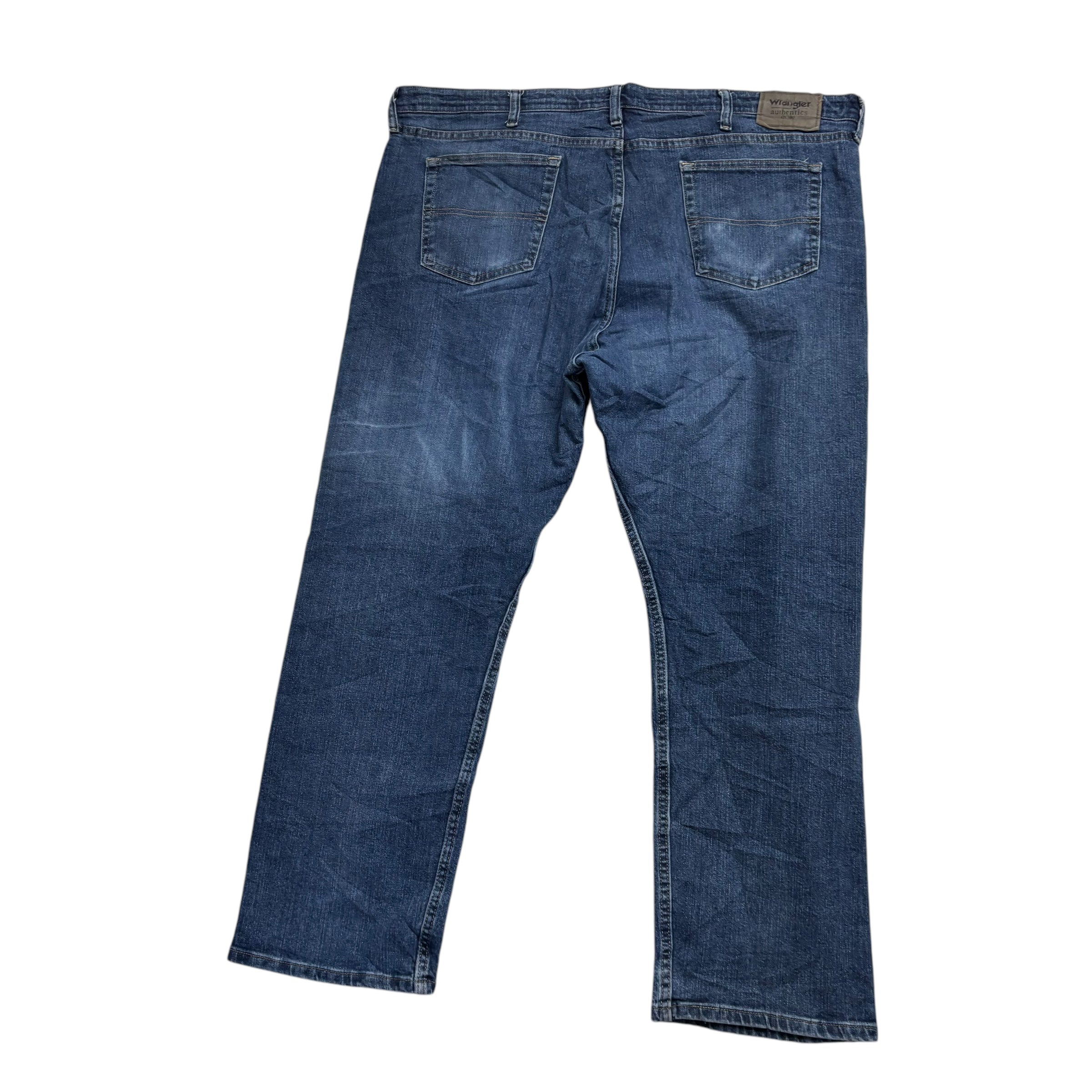 Wrangler Jeans W44 L30 Mens Dark Blue Regular Straight Fit Stretch Denim (E)