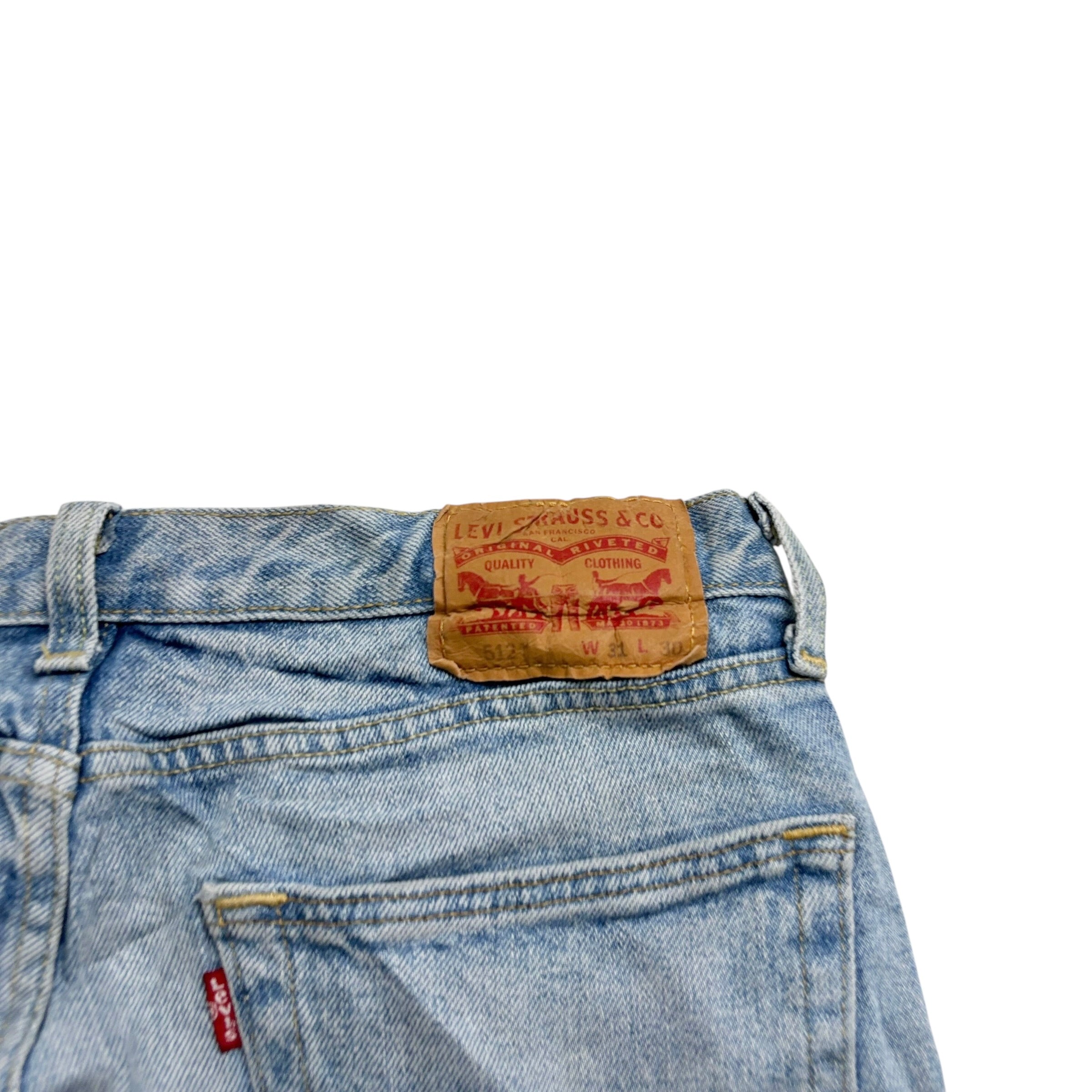 Levis 512 Jeans W31 L30 Mens Light Blue Slim Tapered Fit Stretch Denim