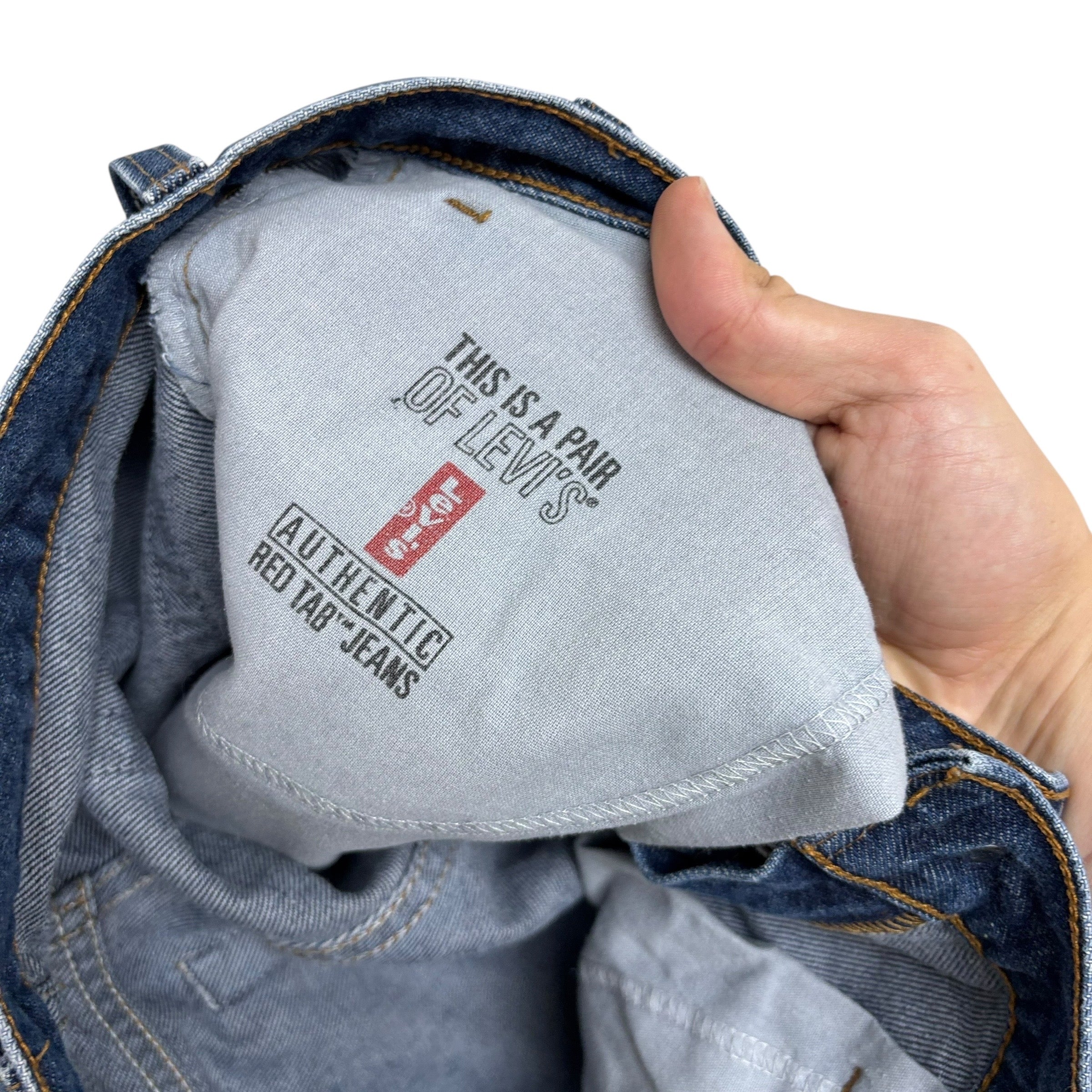 Levis Jeans W36 L28 Mens Dark Blue Relaxed Straight Fit Vintage Denim