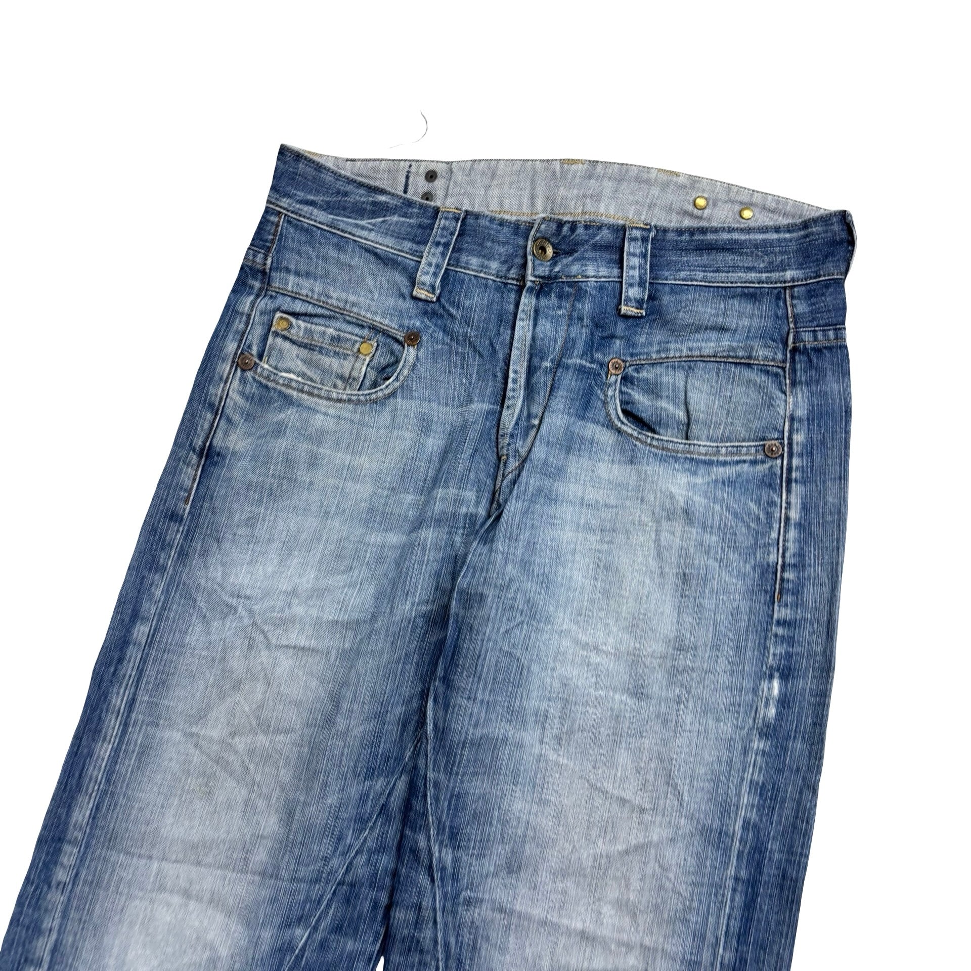 G Star Radar Baggy Jeans W32 L30 Mens Mid Blue Low Loose Fit Denim (E)