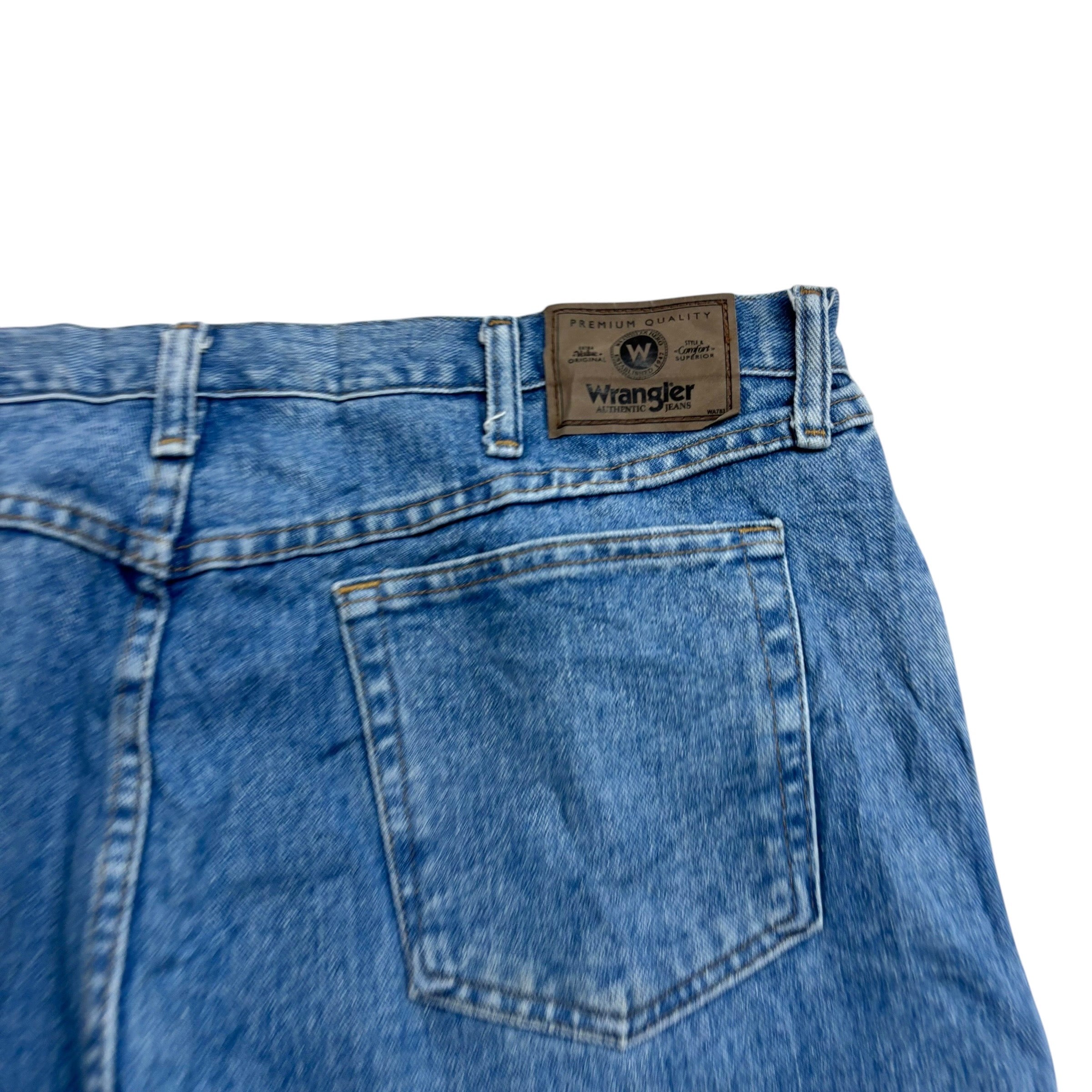 Wrangler Jeans W40 L32 Mens Light Blue Baggy Relaxed Straight Fit Denim (E)