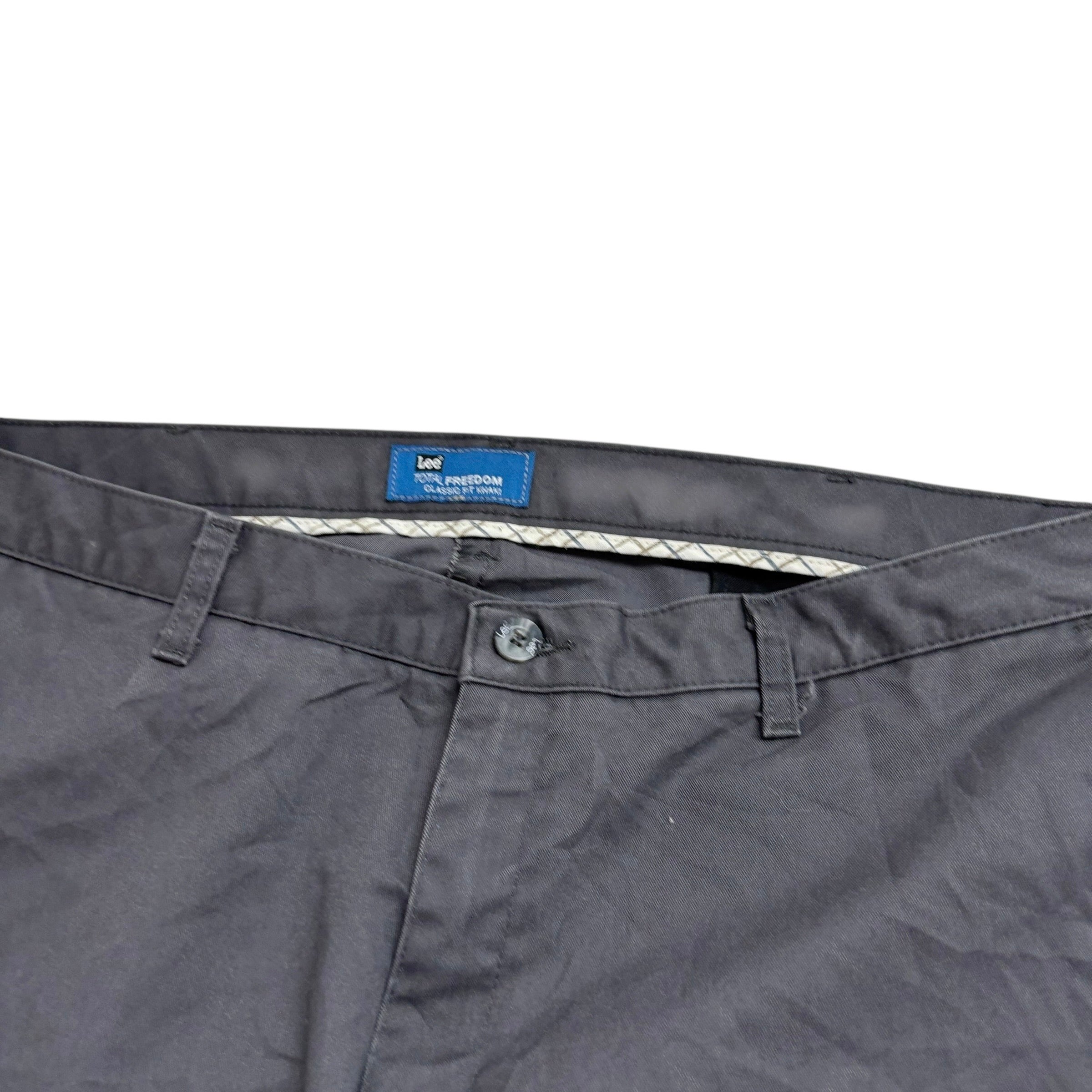 Lee Trousers W40 L32 Mens Grey Relaxed Fit Total Freedom Pants (E)