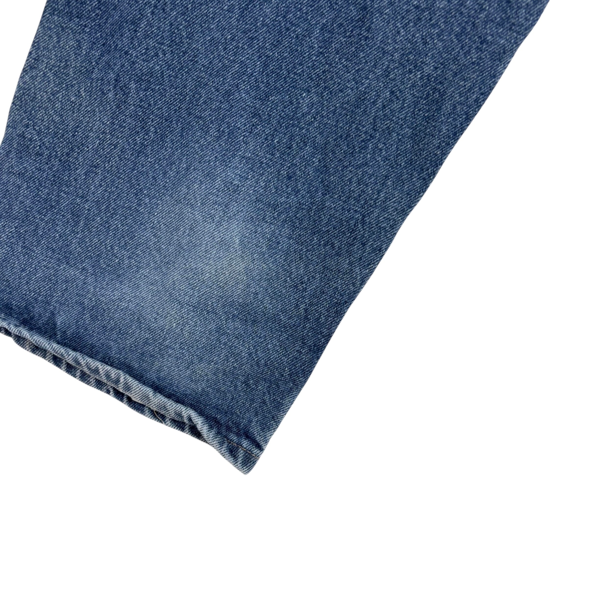 Wrangler Jeans W38 L30 Mens Mid Blue Relaxed Straight Fit Denim