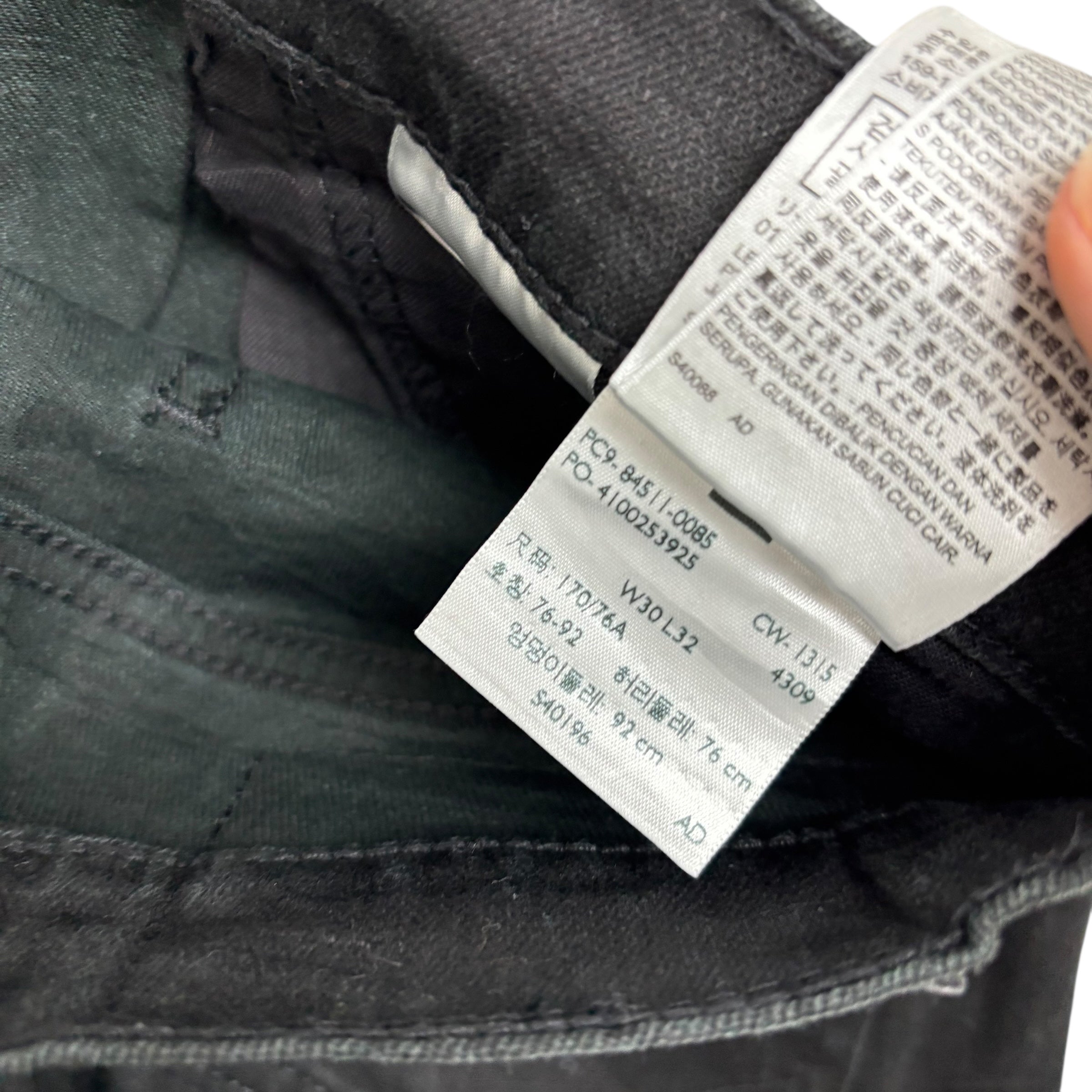 Levis 511 Jeans W30 L32 Mens Black Slim Fit Stretch Denim (E)