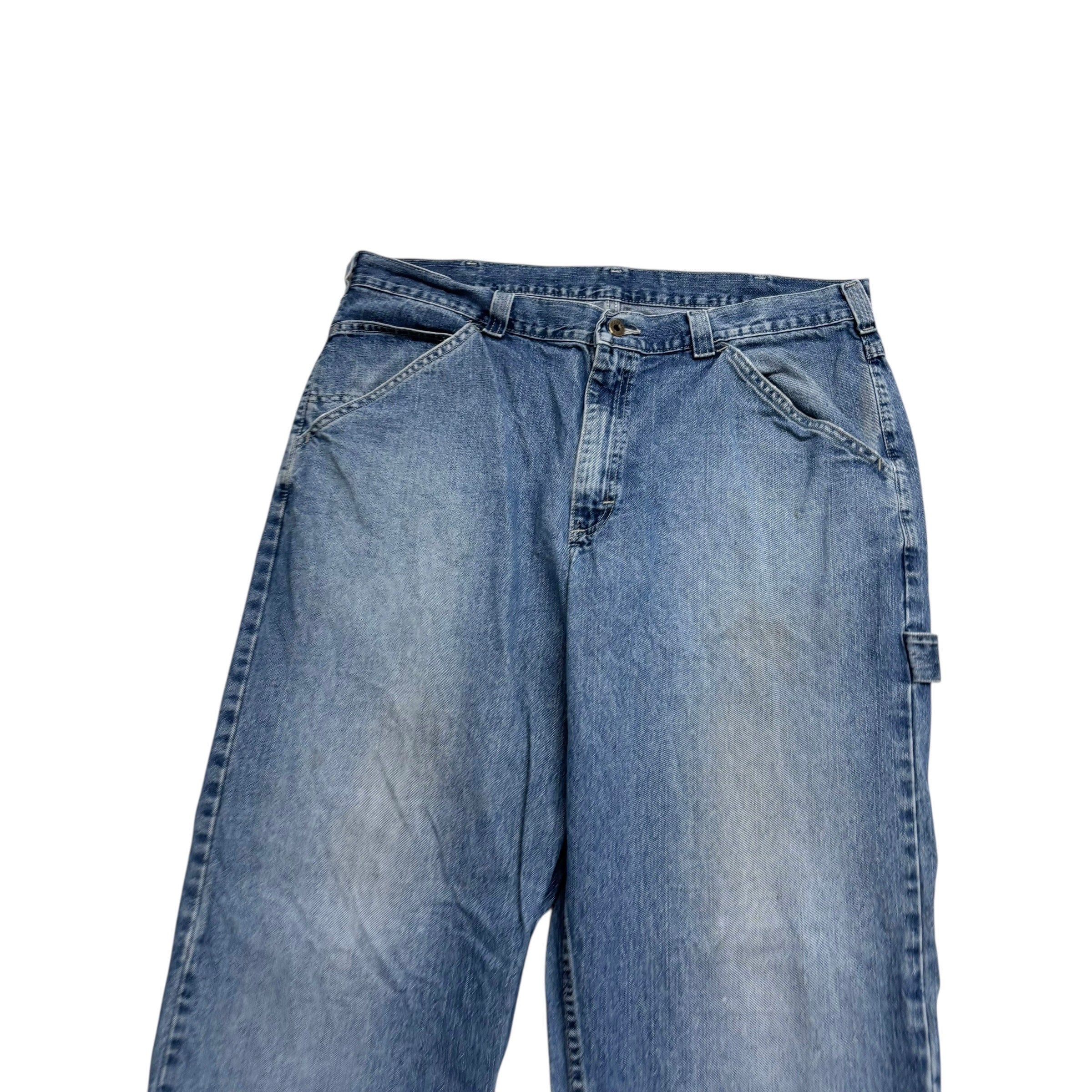 Lee Carpenter Jeans W36 L30 Mens Mid Blue Baggy Relaxed Fit Vintage Denim
