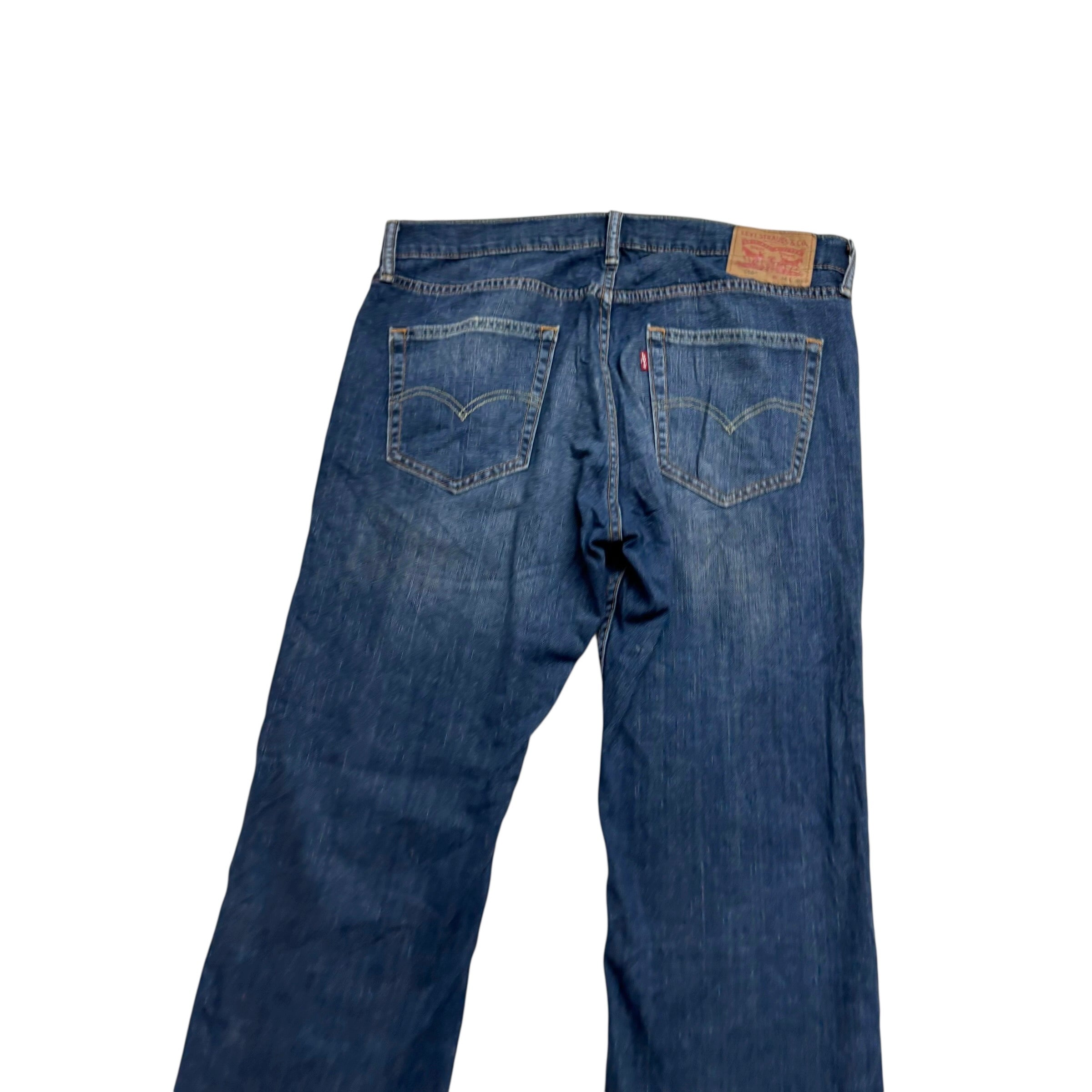 Levis 559 Jeans W34 L30 Mens Dark Blue Baggy Relaxed Straight Stretch Denim (E)