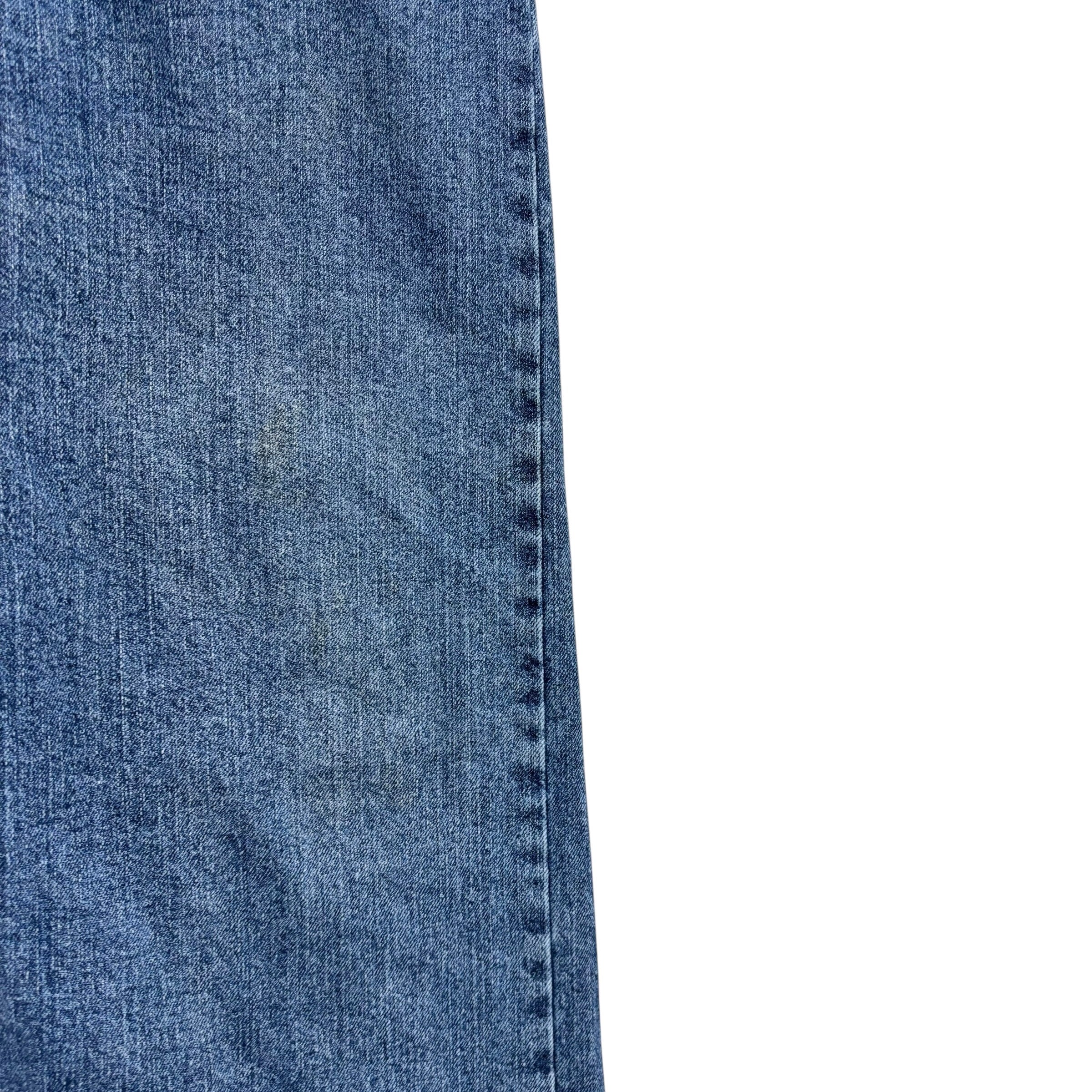 Wrangler Jeans W38 L29 Mens Mid Blue Regular Straight Fit Stretch Denim (F)