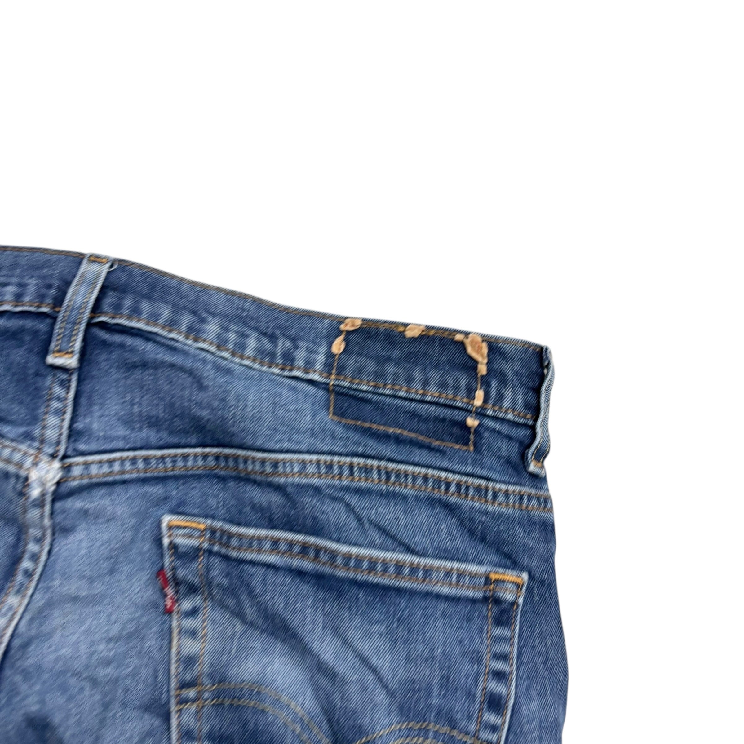 Levis 569 Jeans W34 L30 Mens Mid Blue Relaxed Straight Fit Stretch Denim (F)