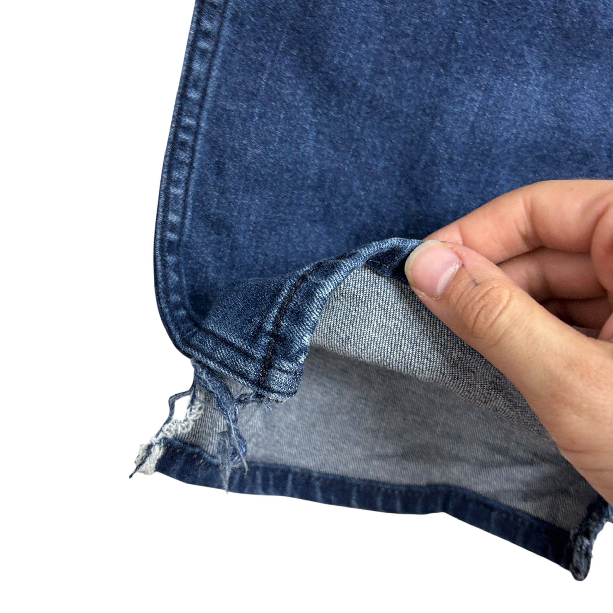 Levis 514 Jeans W34 L34 Mens Navy Blue Regular Straight Fit Stretch Denim (F)