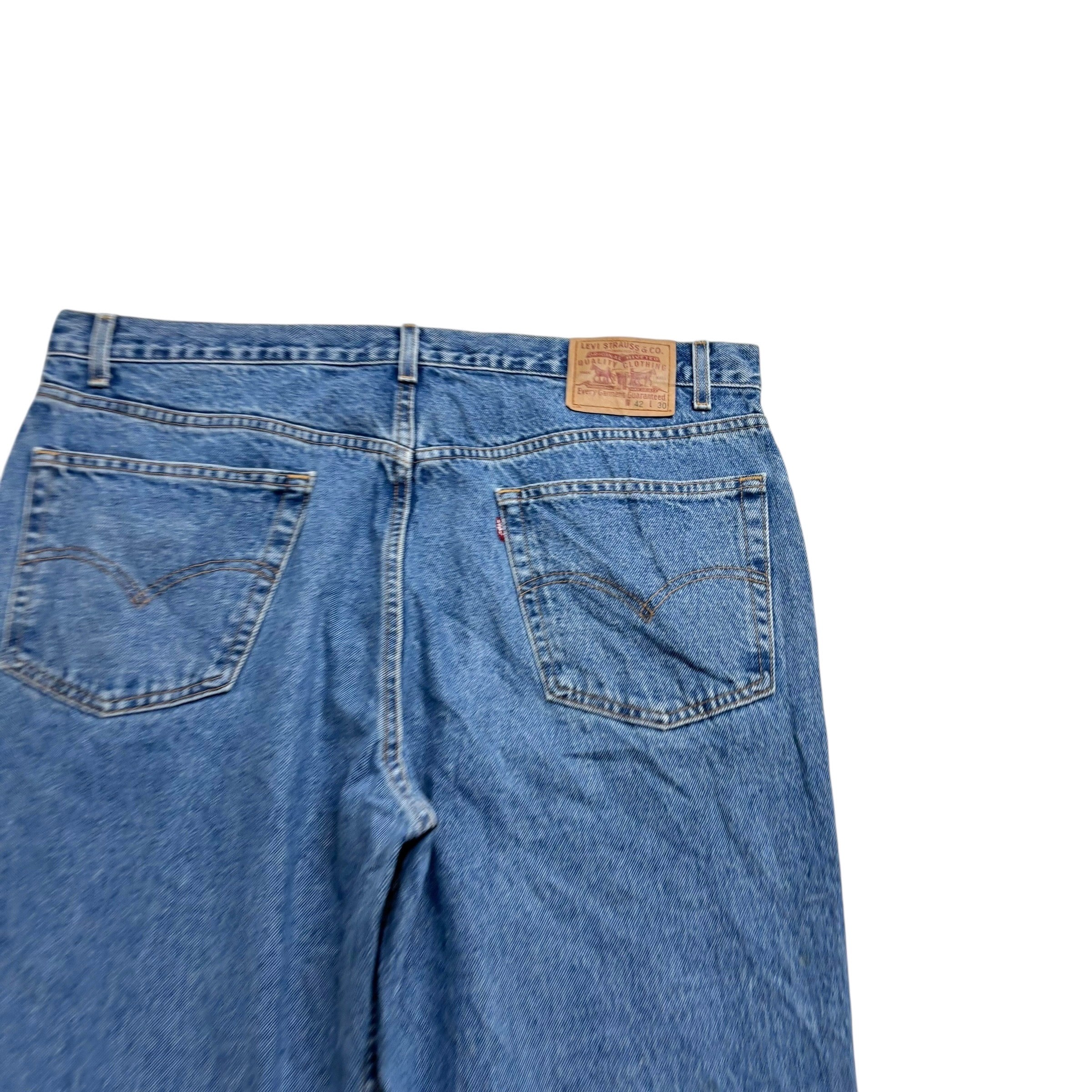 Levis Jeans W40 L32 Mens Mid Blue Baggy Relaxed Straight Fit Vintage Denim
