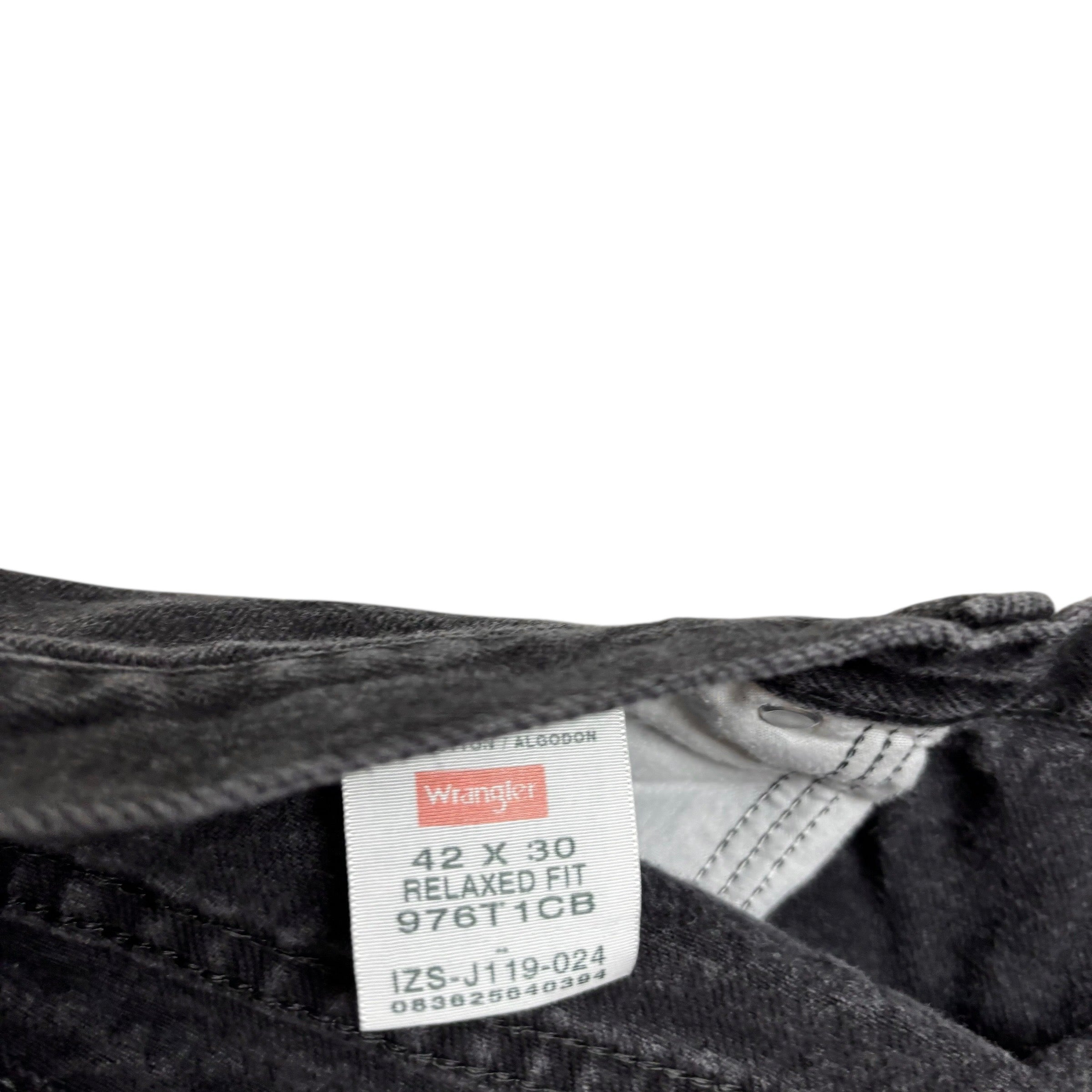 Wrangler Jeans W42 L29 Mens Black Relaxed Straight Fit Denim (E)