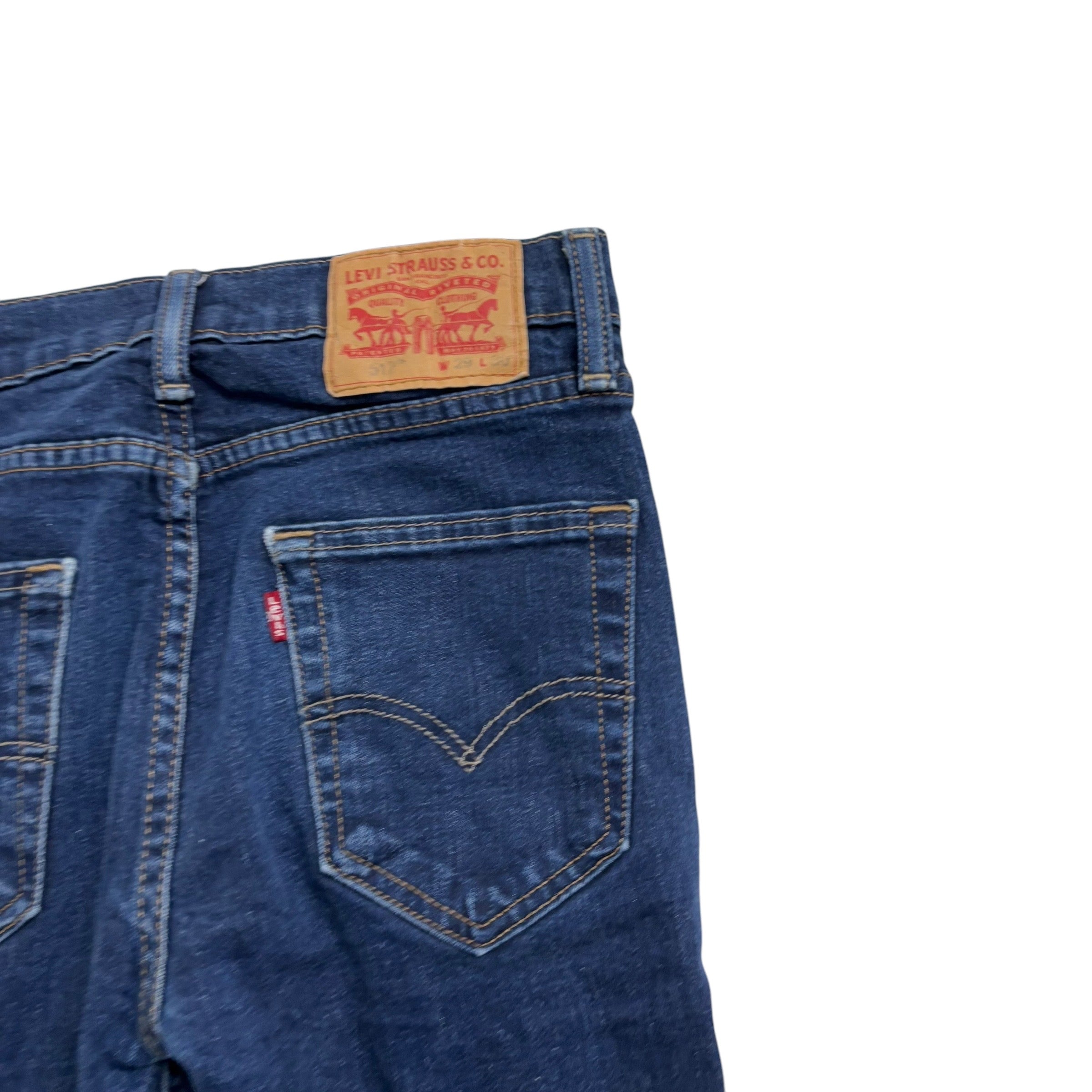 Levis 512 Jeans W28 L29 Mens Dark Blue Slim Tapered Fit Stretch Denim (E)