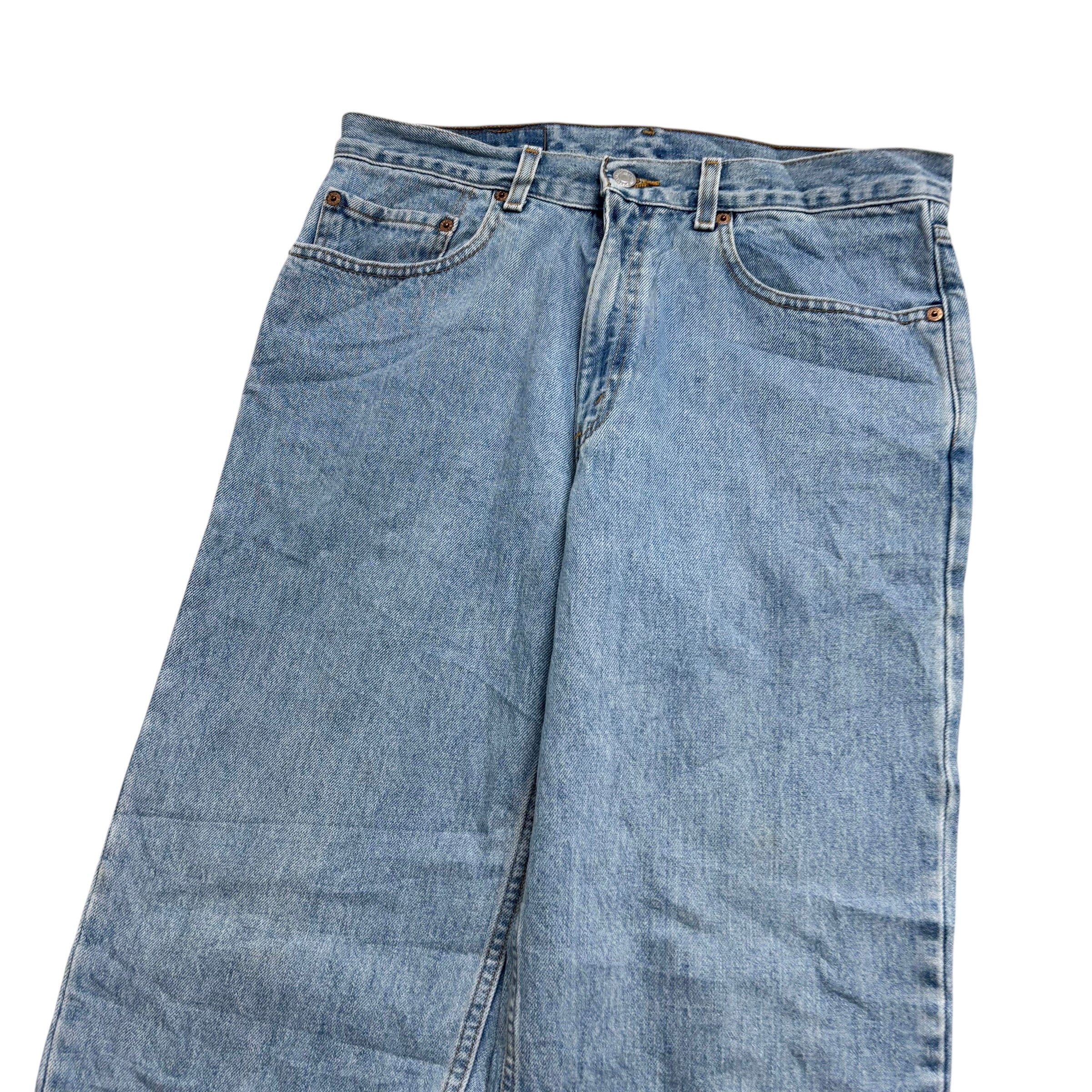 Levis 550 Jeans W33 L34 Mens Light Blue Relaxed Straight Vintage Denim