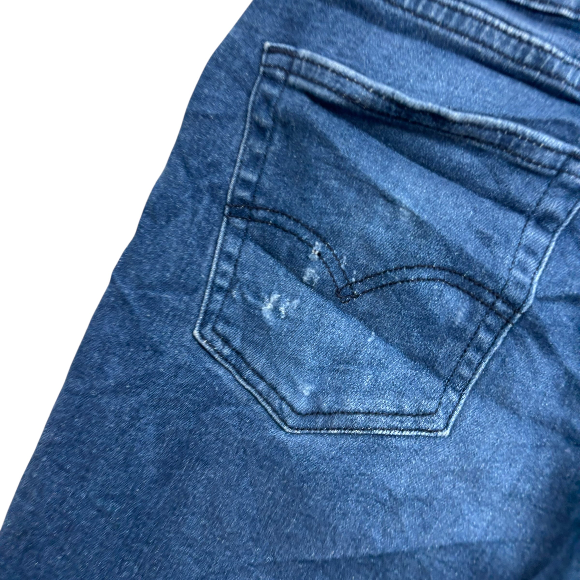 Levis 514 Jeans W33 L29 Mens Navy Blue Regular Straight Fit Stretch Denim