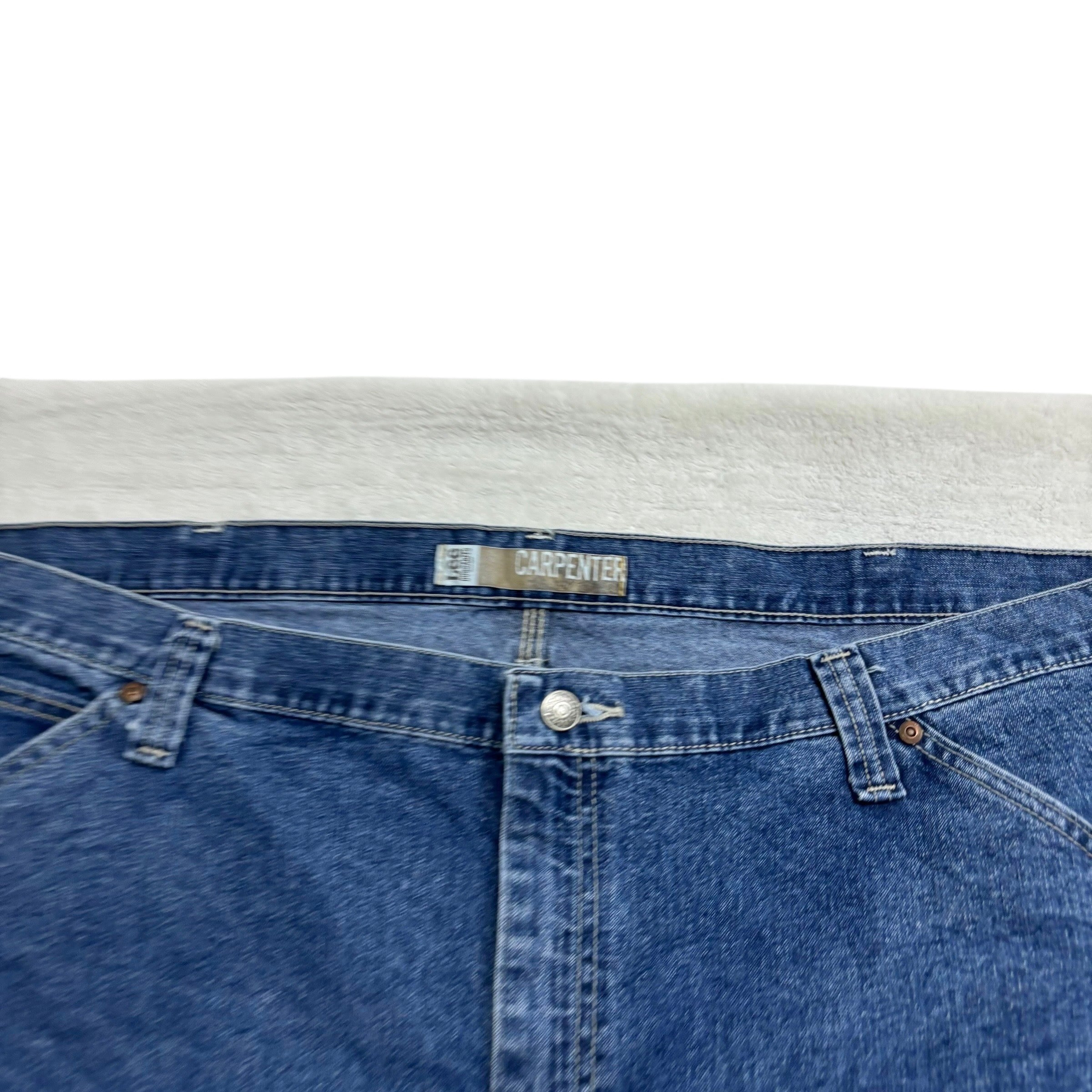 Lee Carpenter Jeans W46 L29 Mens Mid Blue Baggy Relaxed Straight Fit Denim (E)