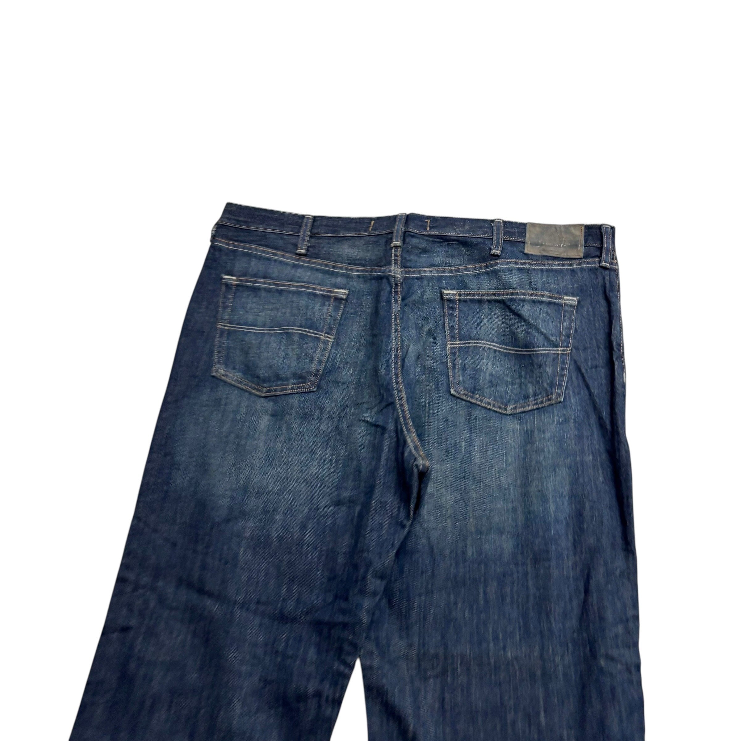 Lee Jeans W42 L30 Mens Dark Blue Baggy Relaxed Straight Fit Vintage Denim (E)