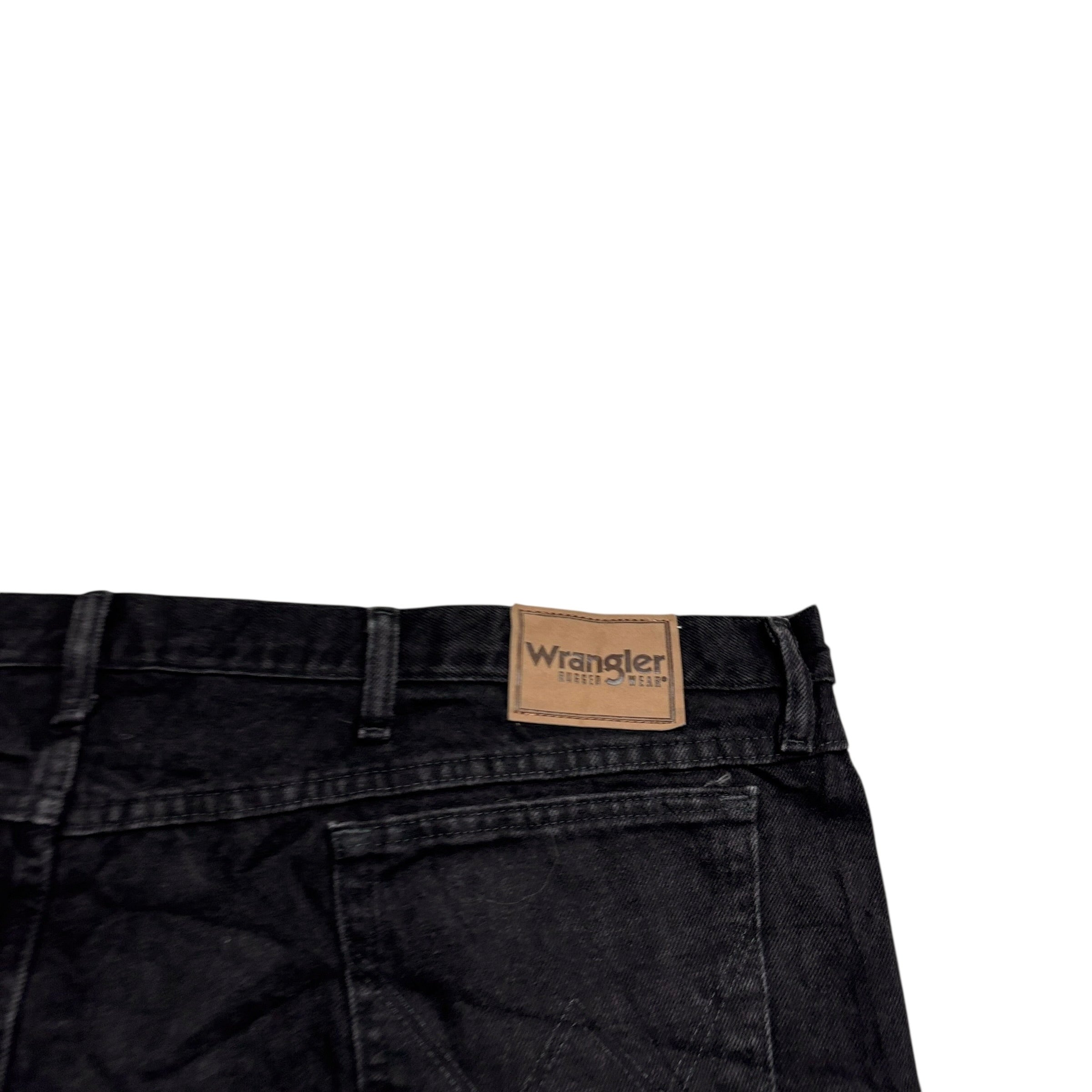 Wrangler Jeans W50 L30 Mens Black Relaxed Straight Fit Vintage Denim (E)