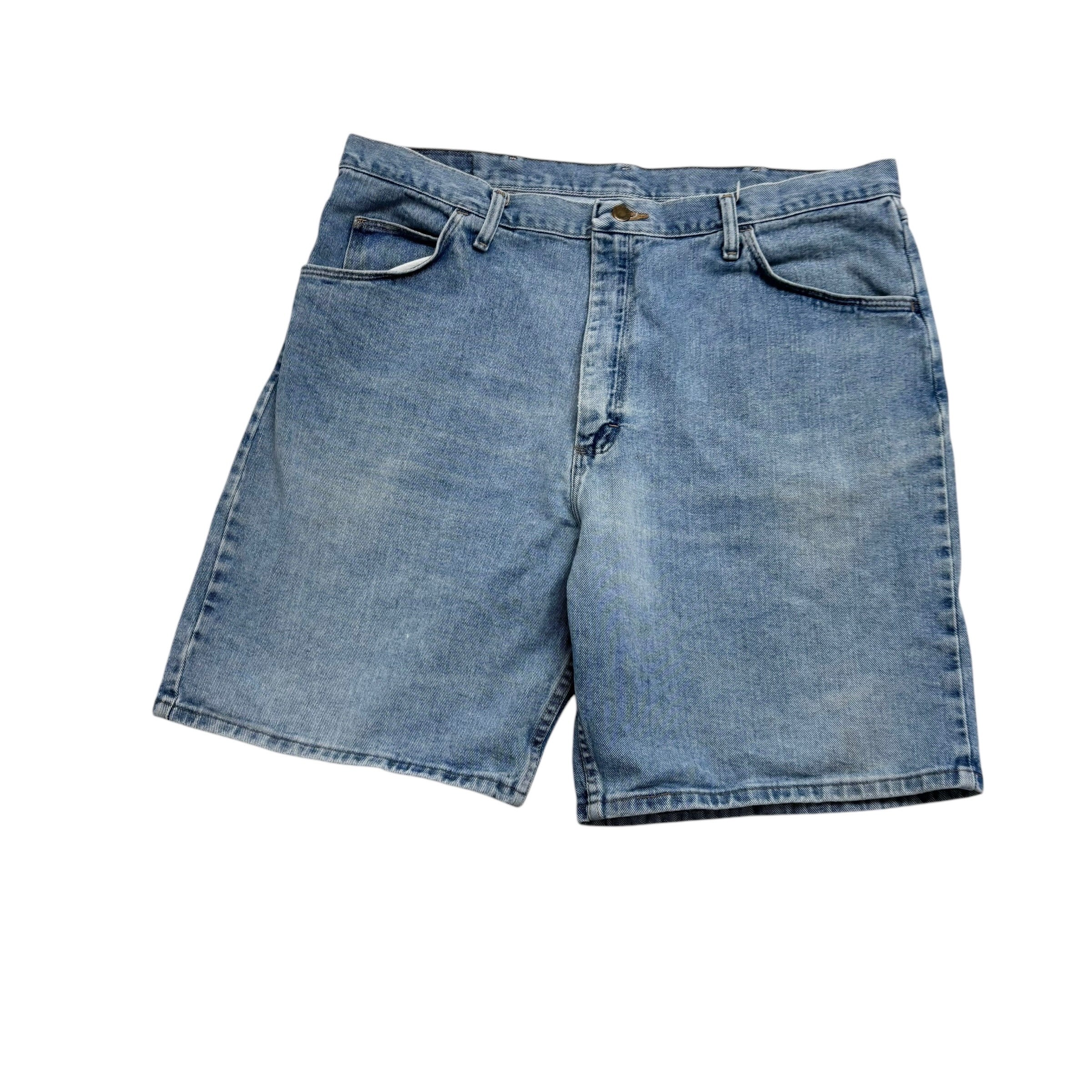 Wrangler Baggy Jorts W40 Mens Denim Shorts Light Blue Relaxed Fit