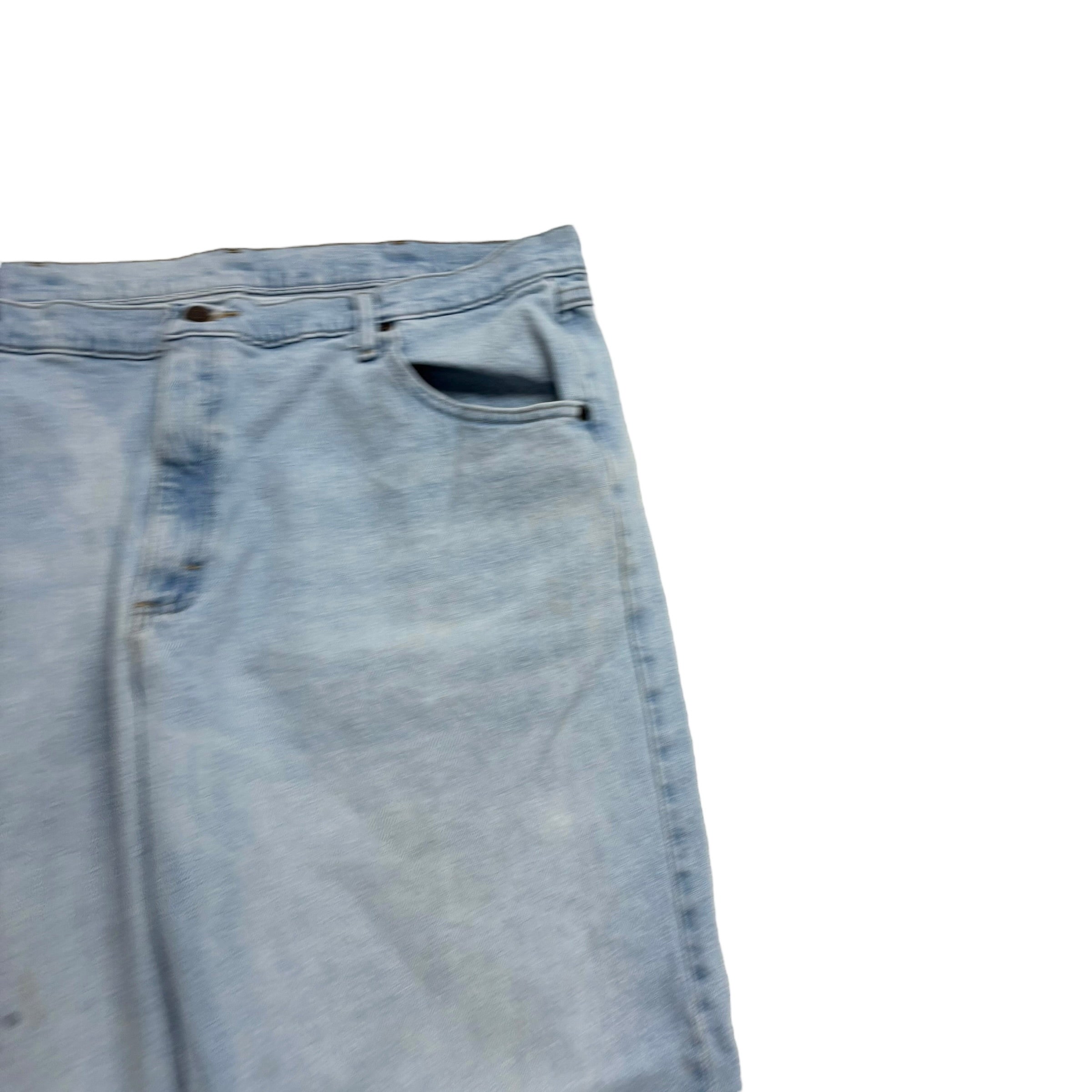 Wrangler Jeans W40 L30 Mens Light Blue Relaxed Straight Fit Stretch Denim (F)