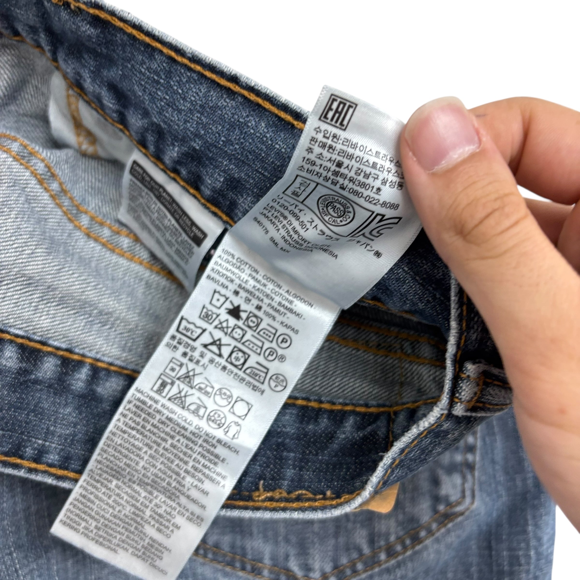 Levis 505 Jeans W32 L30 Mens Mid Blue Regular Straight Fit Denim