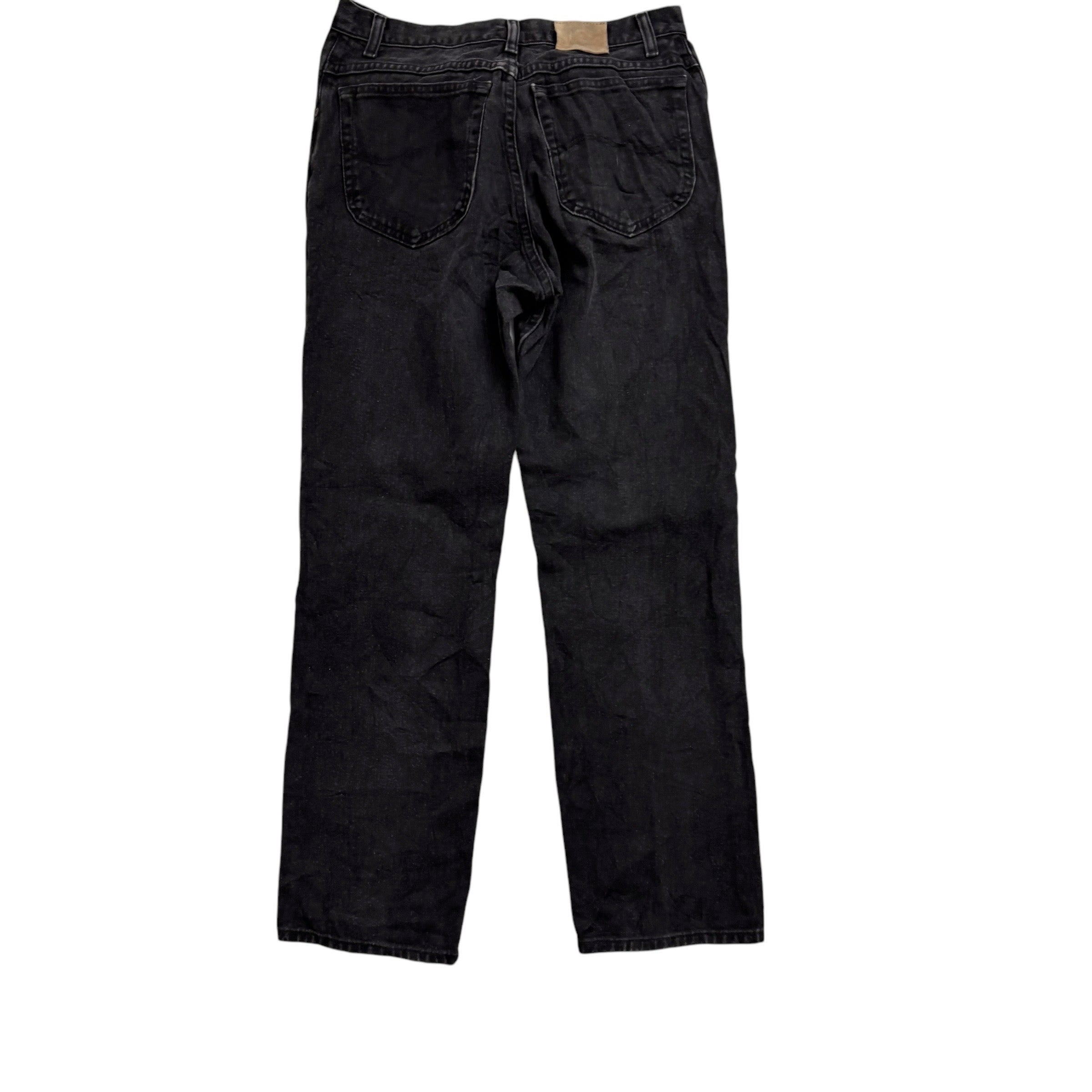 Lee Jeans W31 L30 Mens Black Regular Straight Fit Vintage 90s Denim (E)