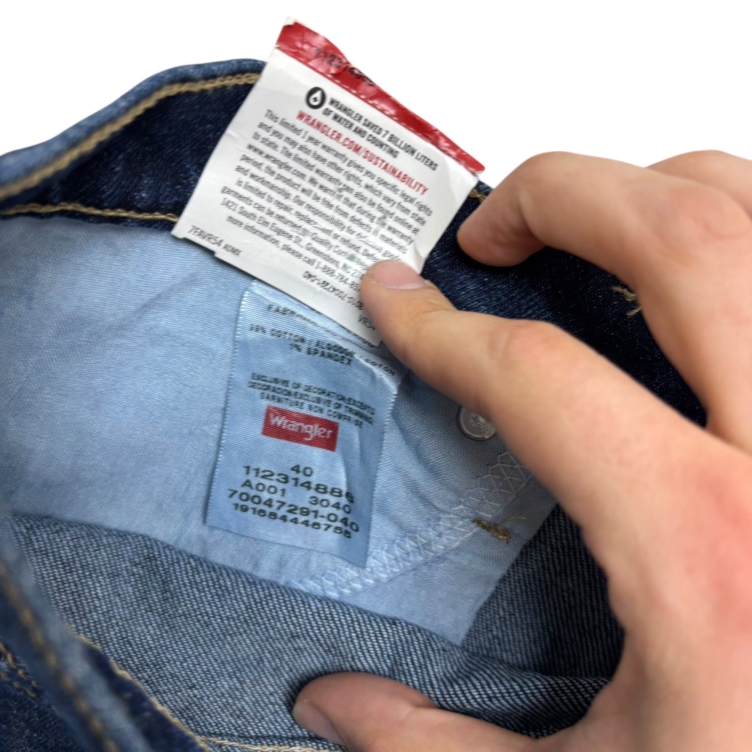 Wrangler Baggy Jorts W40 Mens Denim Shorts Dark Blue Relaxed Fit Stretch (E)