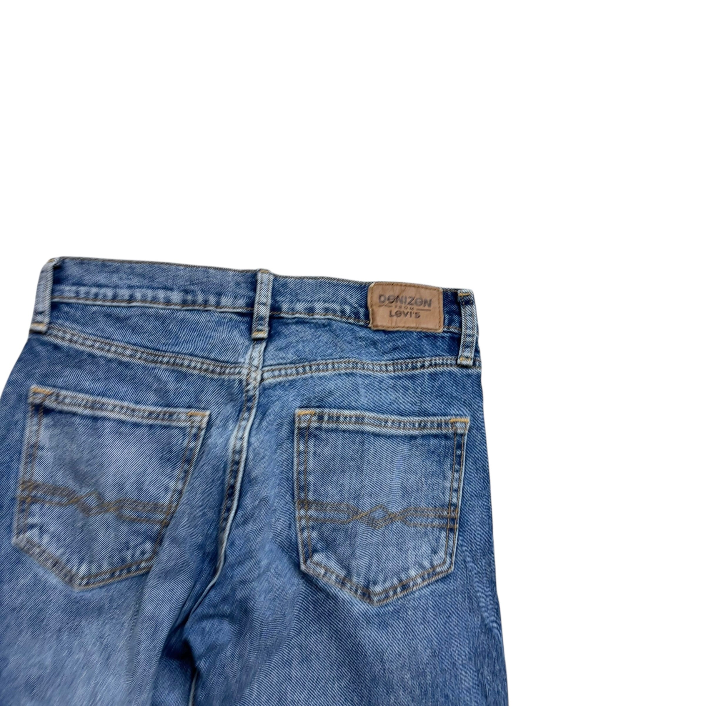 Levis Denizen Jeans W29 L32 Mens Mid Blue Slim Fit Stretch Denim (E)