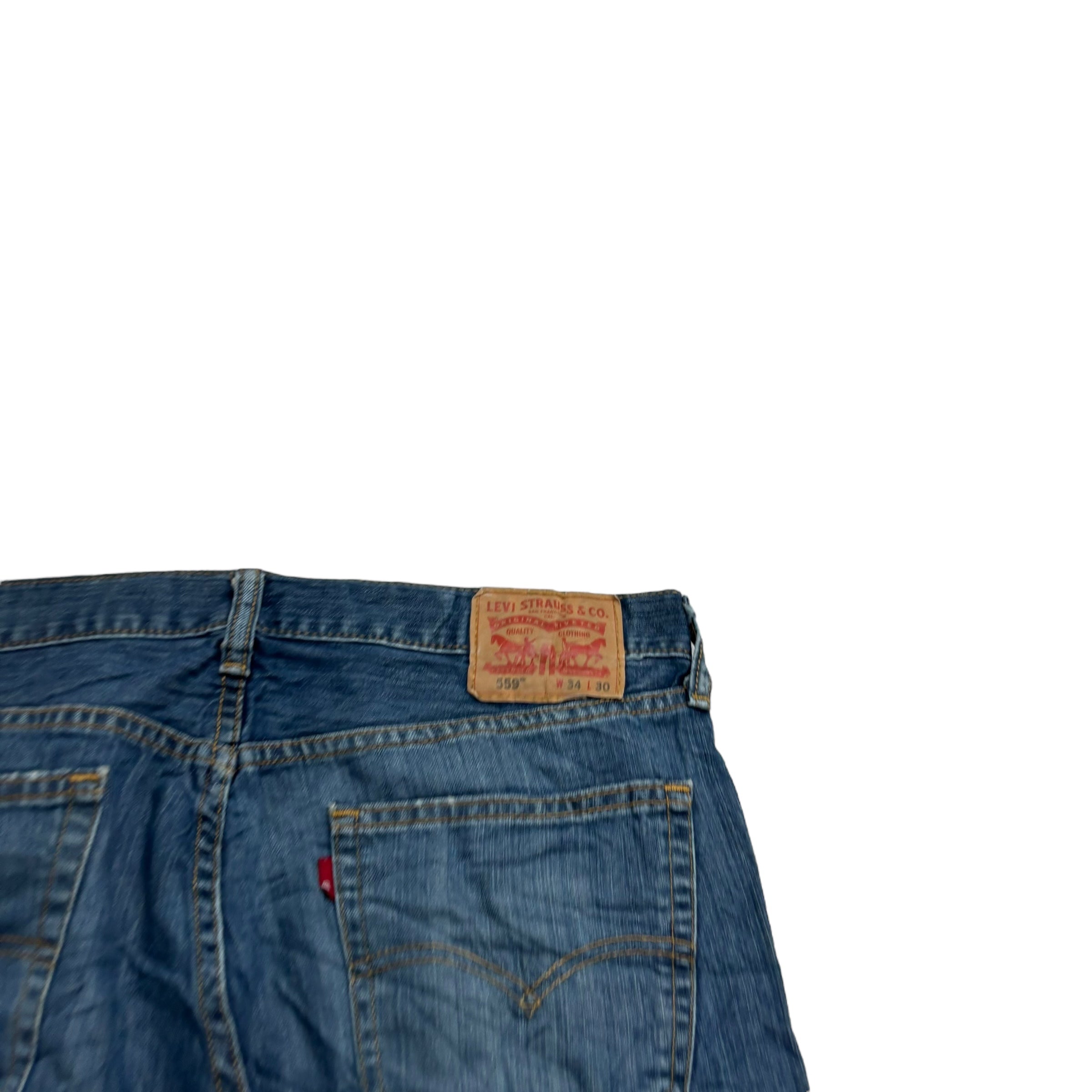 Levis 559 Jeans W34 L30 Mens Dark Blue Baggy Relaxed Straight Fit Denim