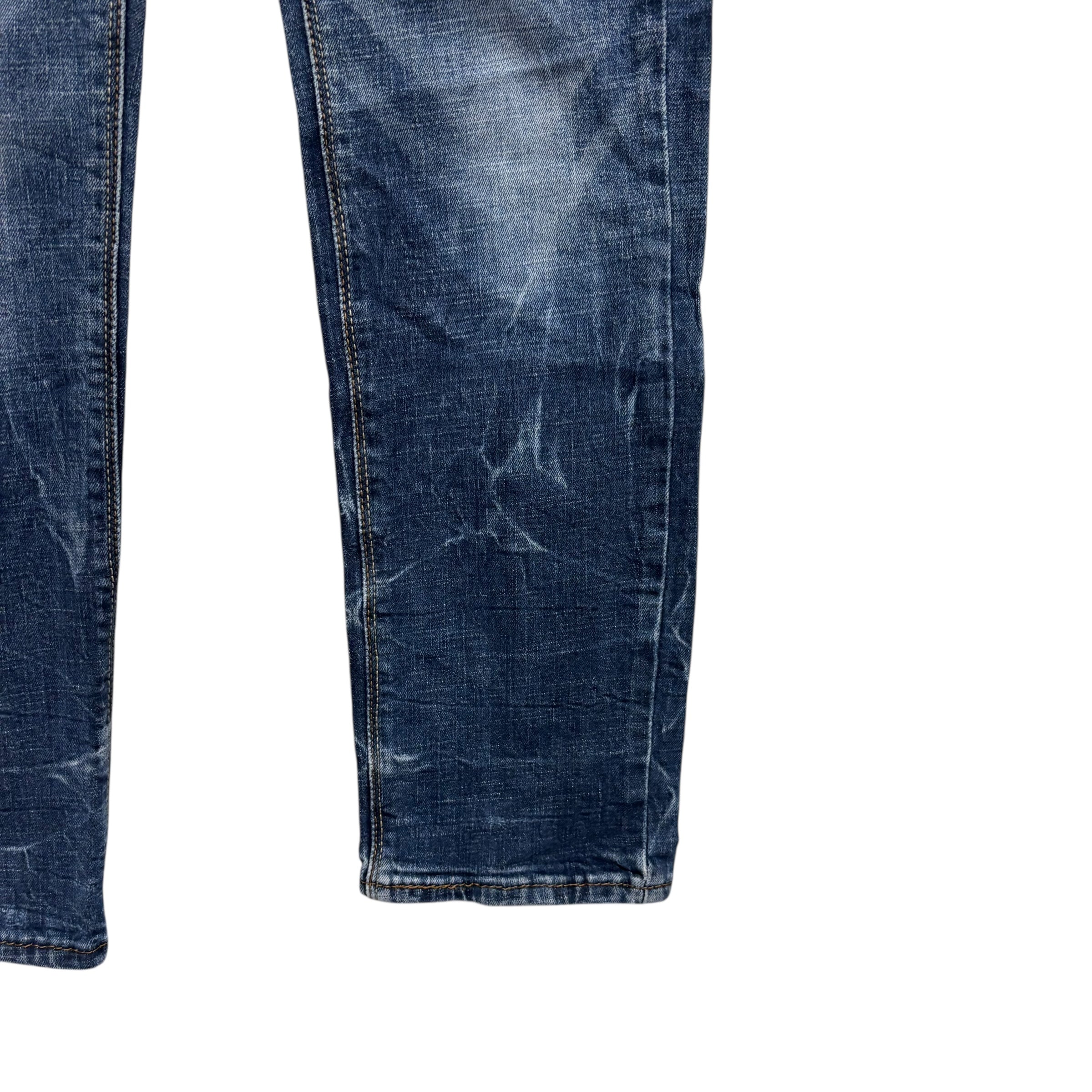 Levis Denizen Jeans W29 L31 Mens Mid Blue Regular Tapered Fit Stretch Denim