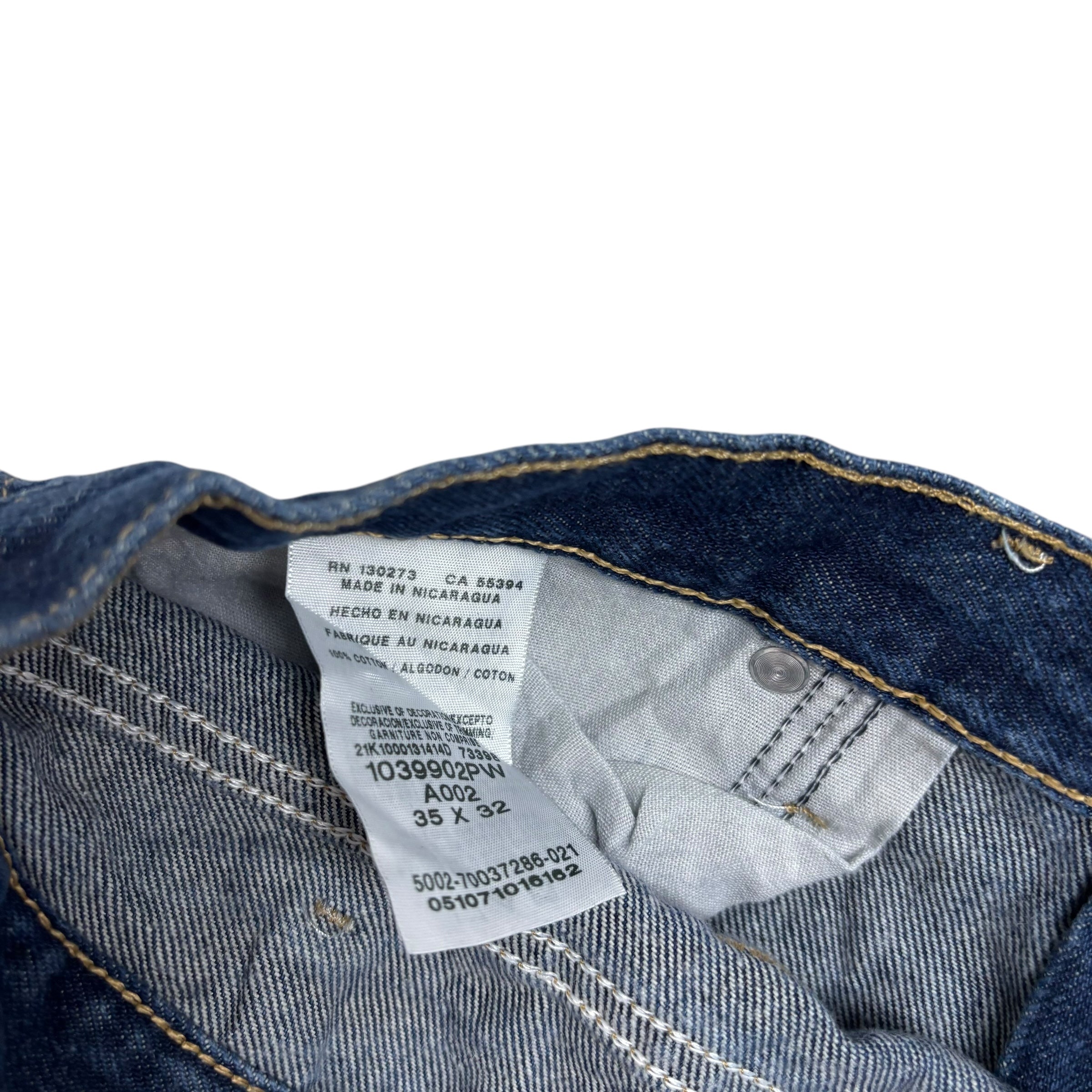 Wrangler Jeans W35 L32 Mens Dark Blue Regular Straight Fit Vintage Denim (E)